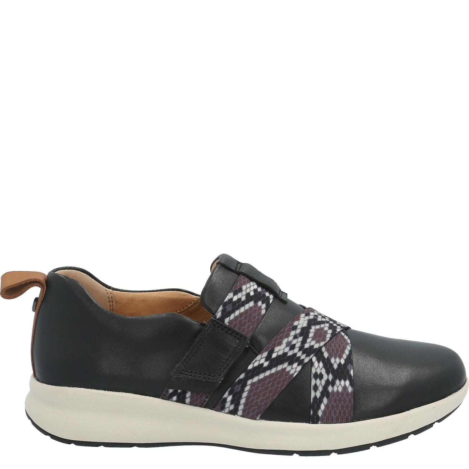 Zapatilla Cuero Mujer Spinal Elastic Negro-1