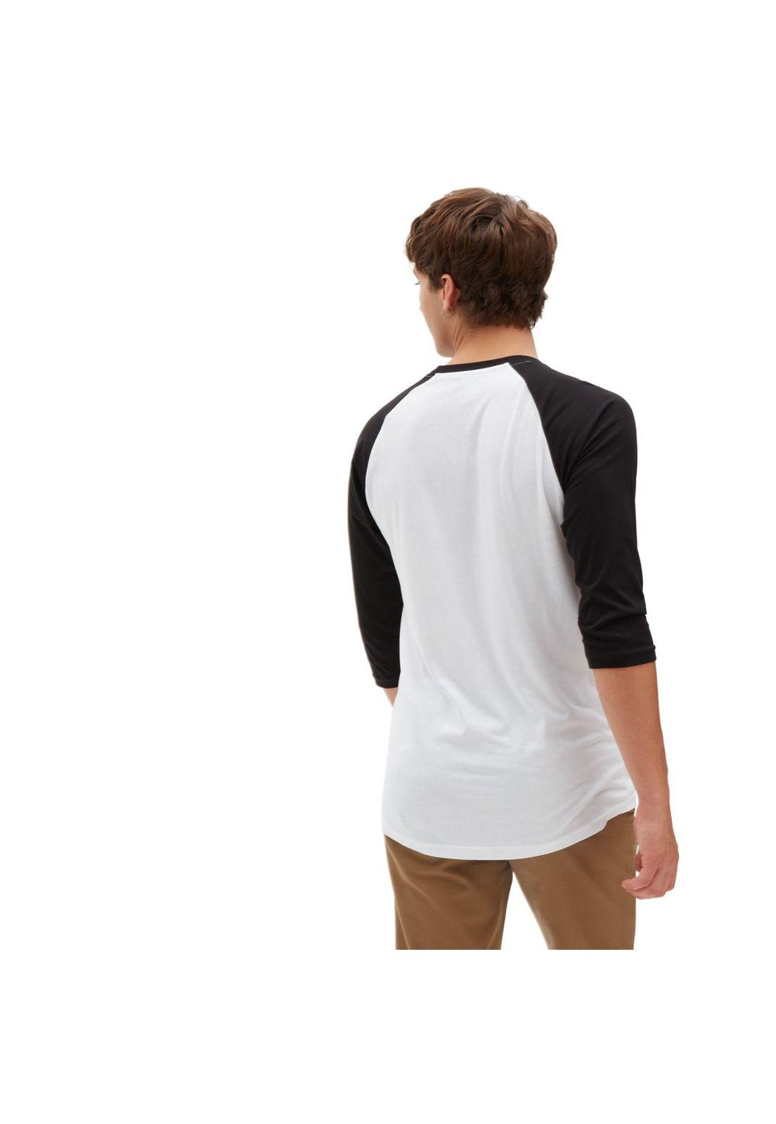 Polera M/L Hombre Vans Classic Raglan White-Black-3