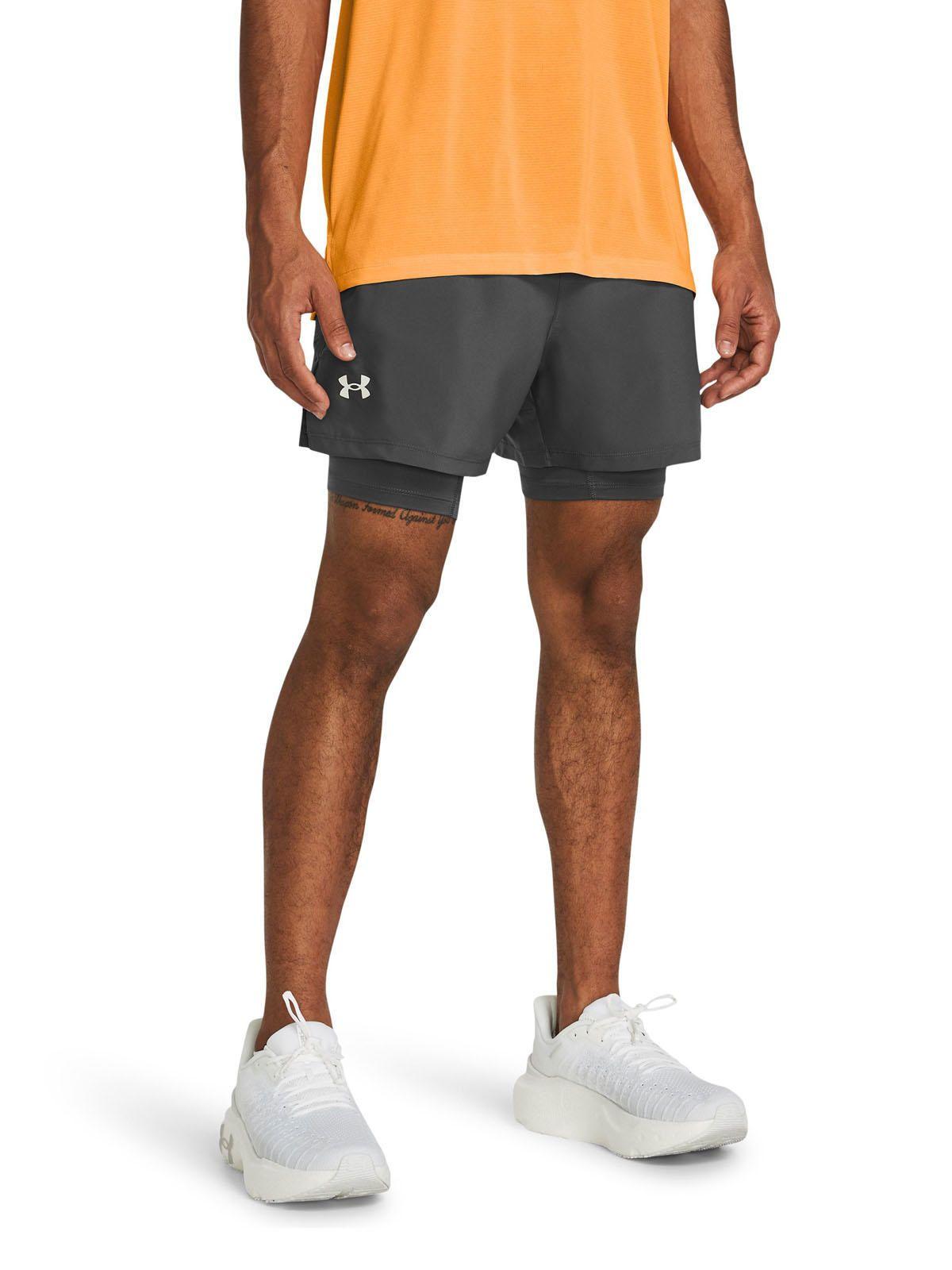 Shorts Launch 2 en 1 de 5" hombre Gris-3
