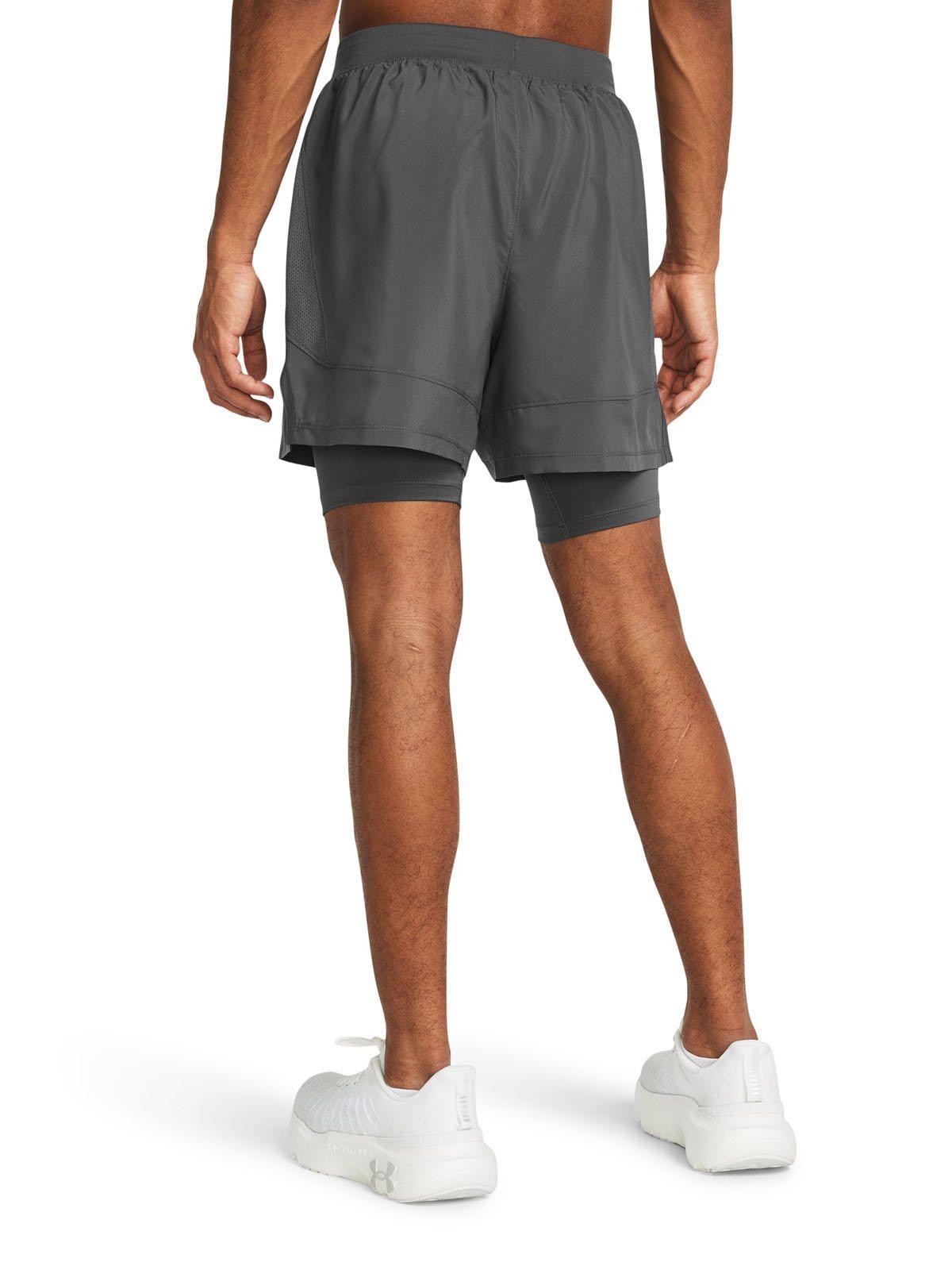 Shorts Launch 2 en 1 de 5" hombre Gris-4