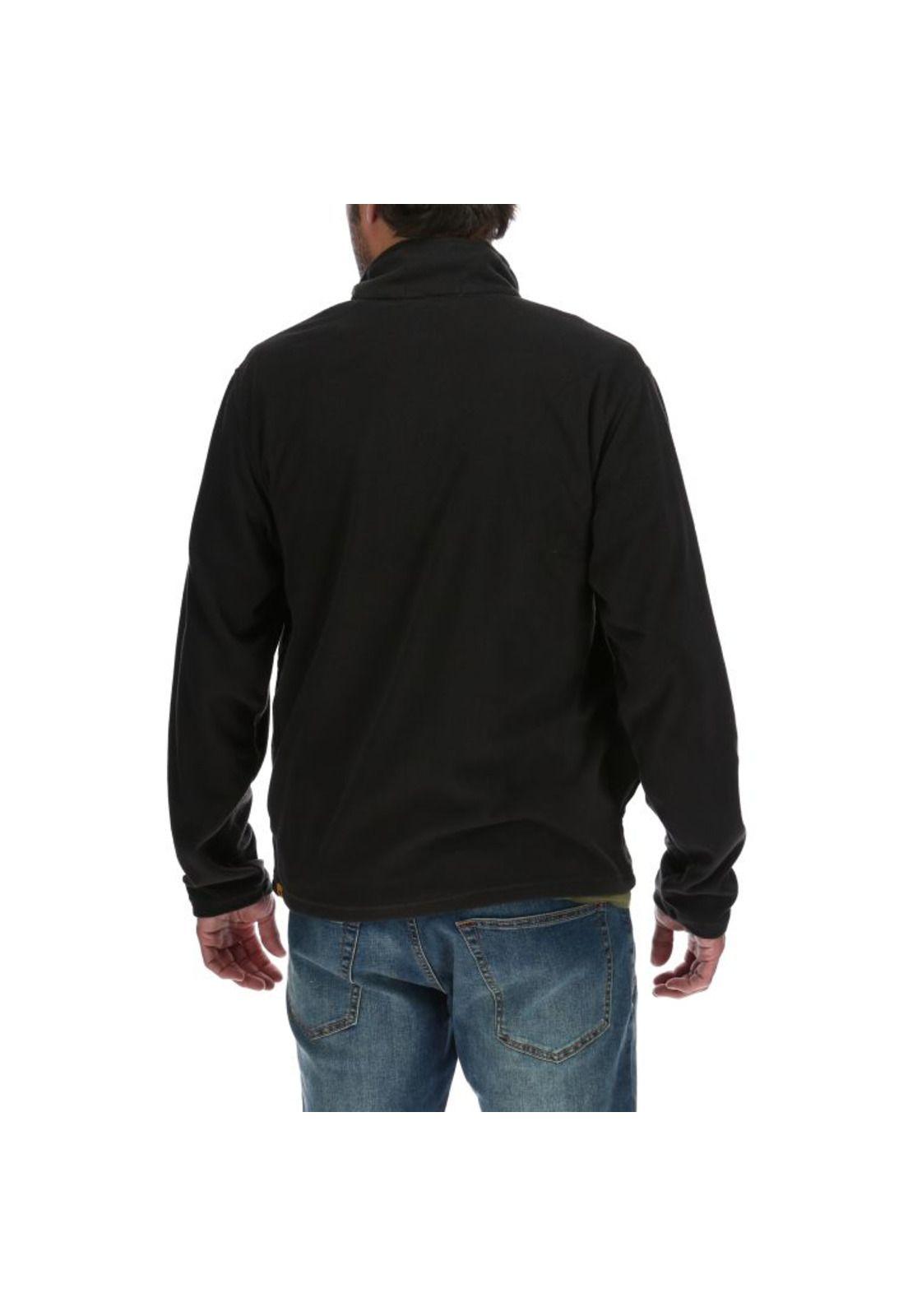 Polar Hombre Logo Microfleece Full Zip Negro-2