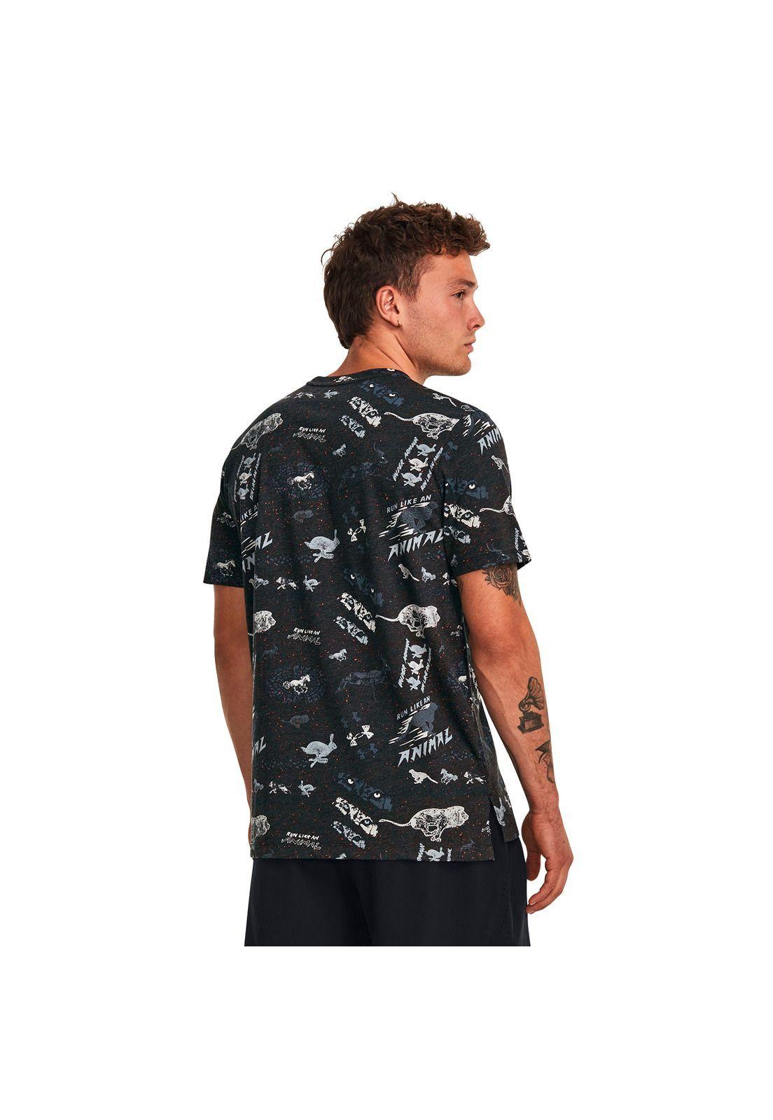Polera M/C Running Run Negro Hombre-1