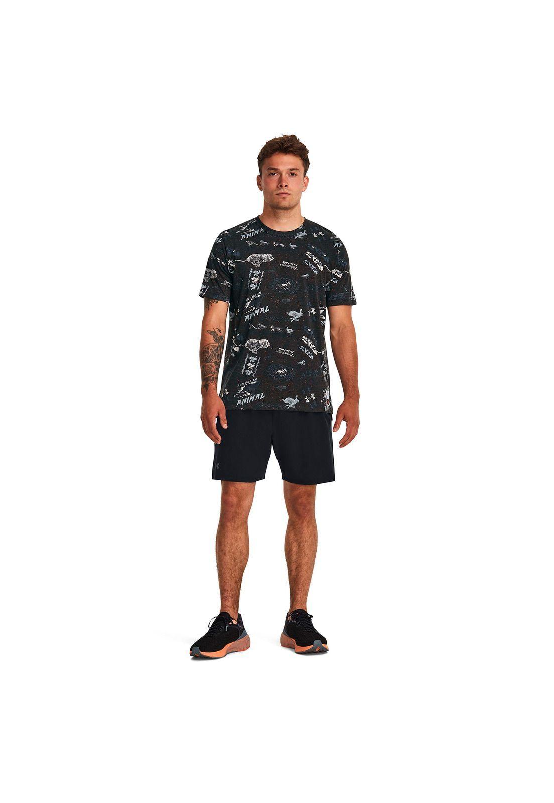 Polera M/C Running Run Negro Hombre-3