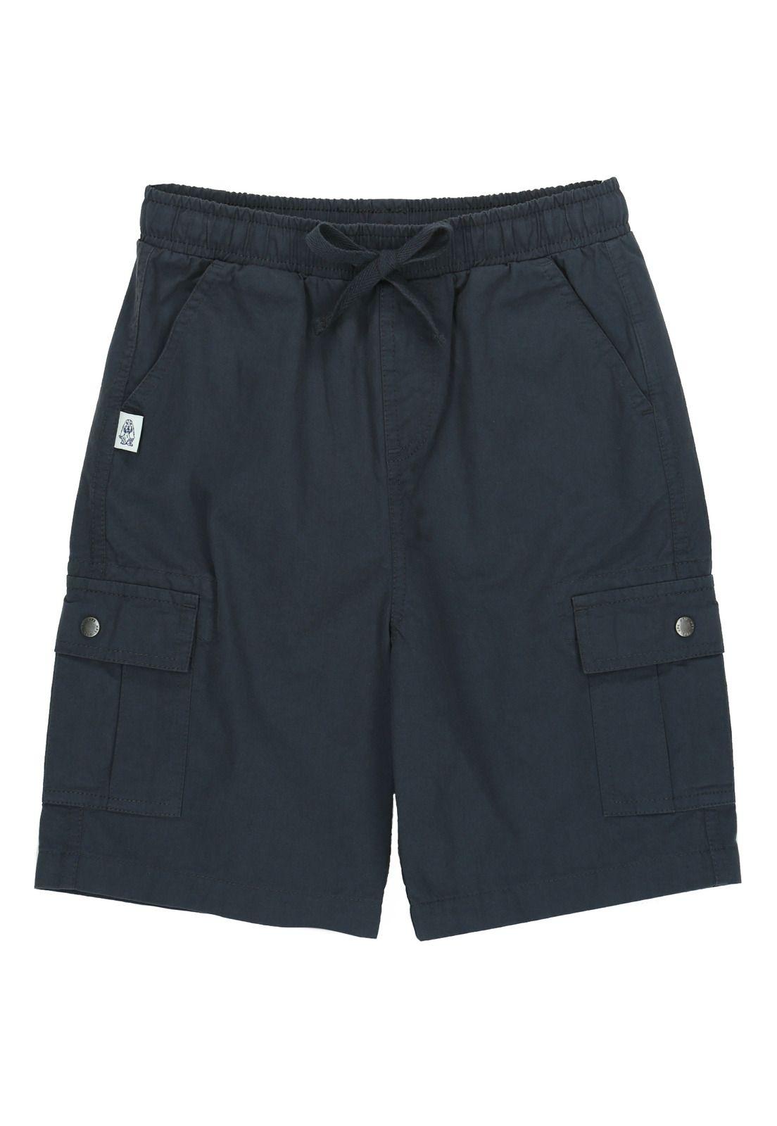 Short Niño Cargo Azul-0