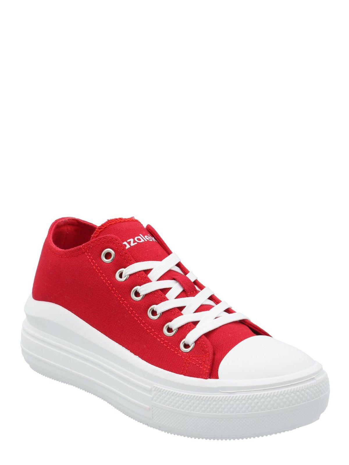 Zapatilla Mujer Lona Rojo-0