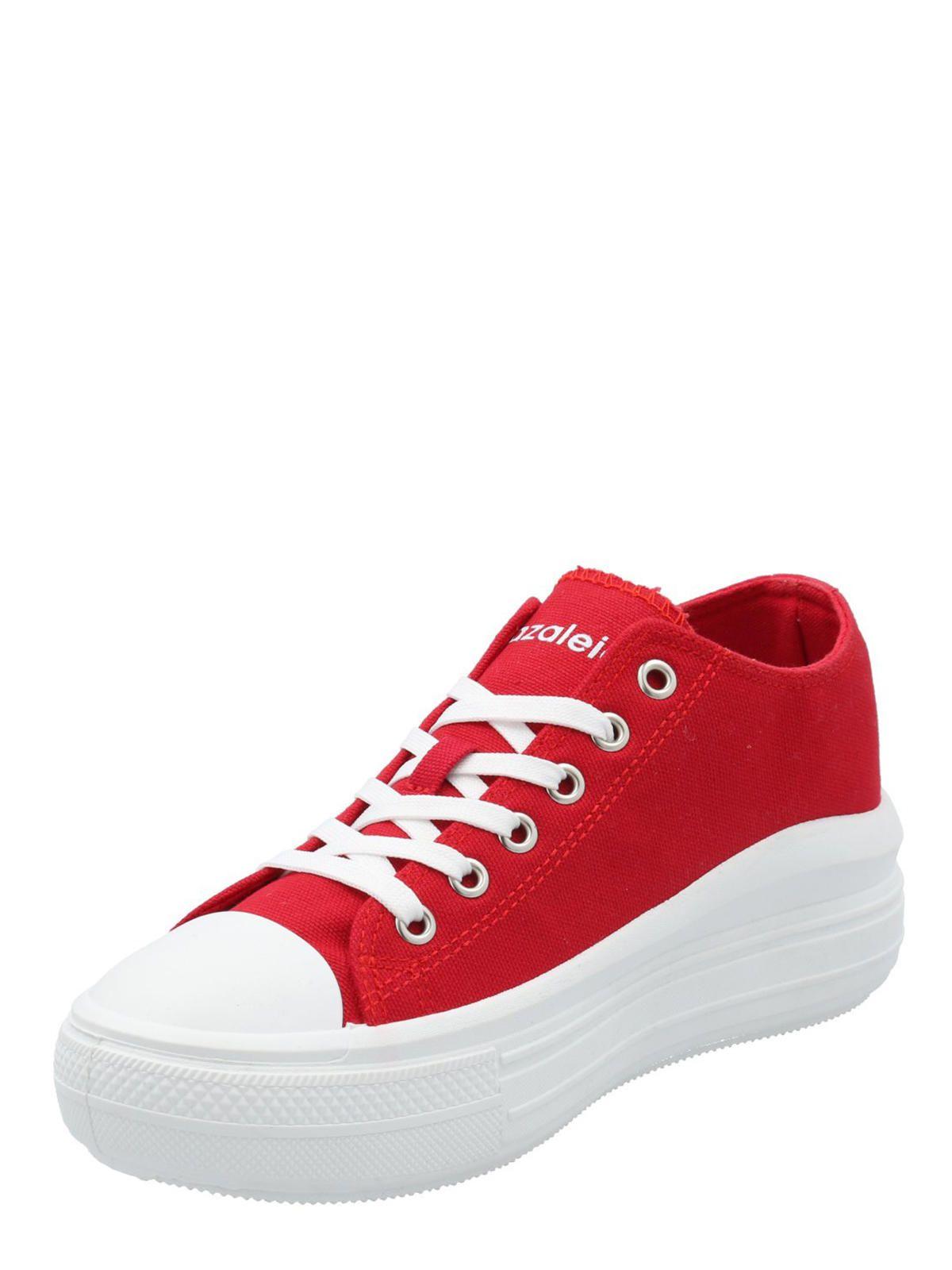 Zapatilla Mujer Lona Rojo-4