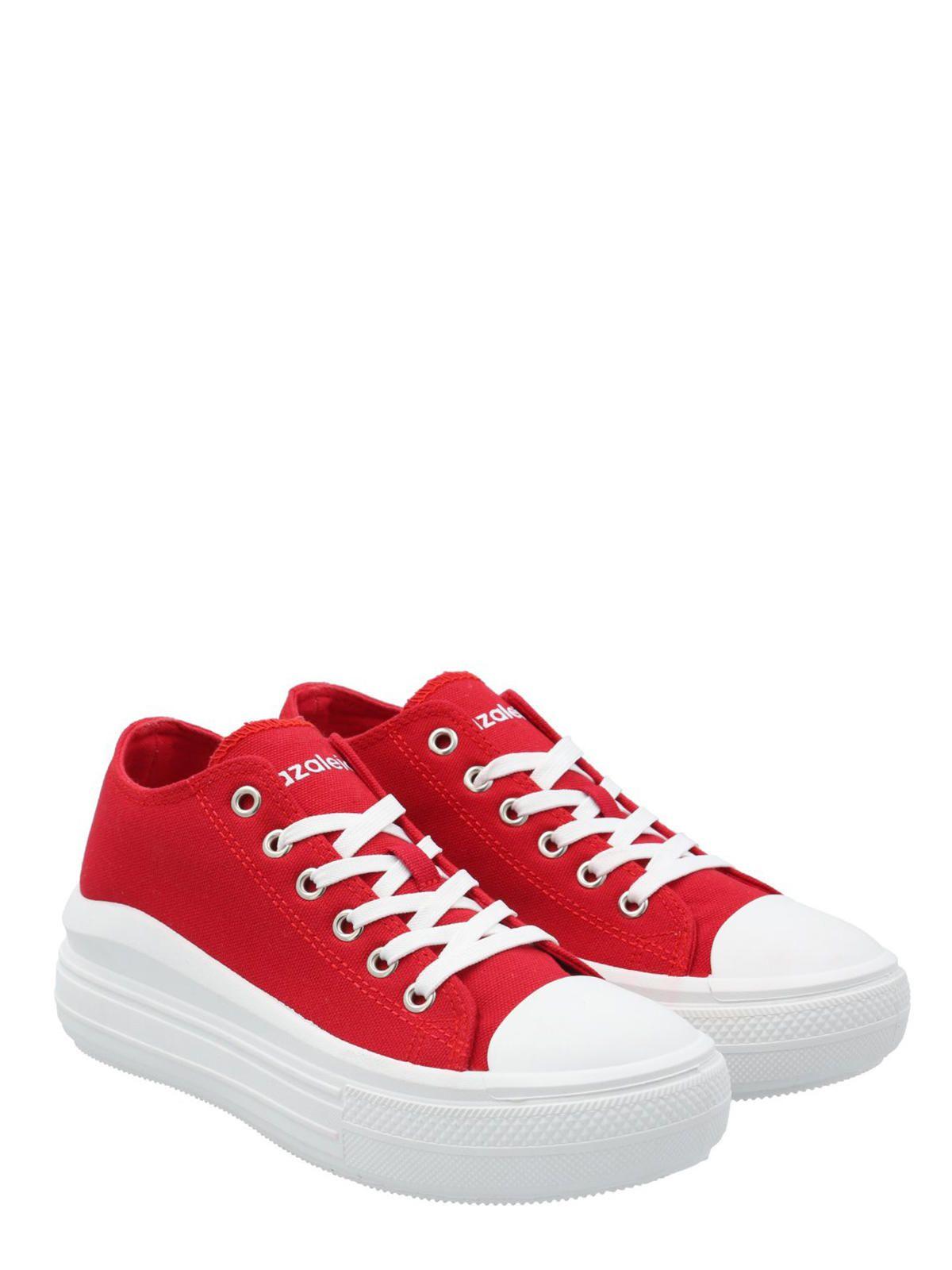 Zapatilla Mujer Lona Rojo-8