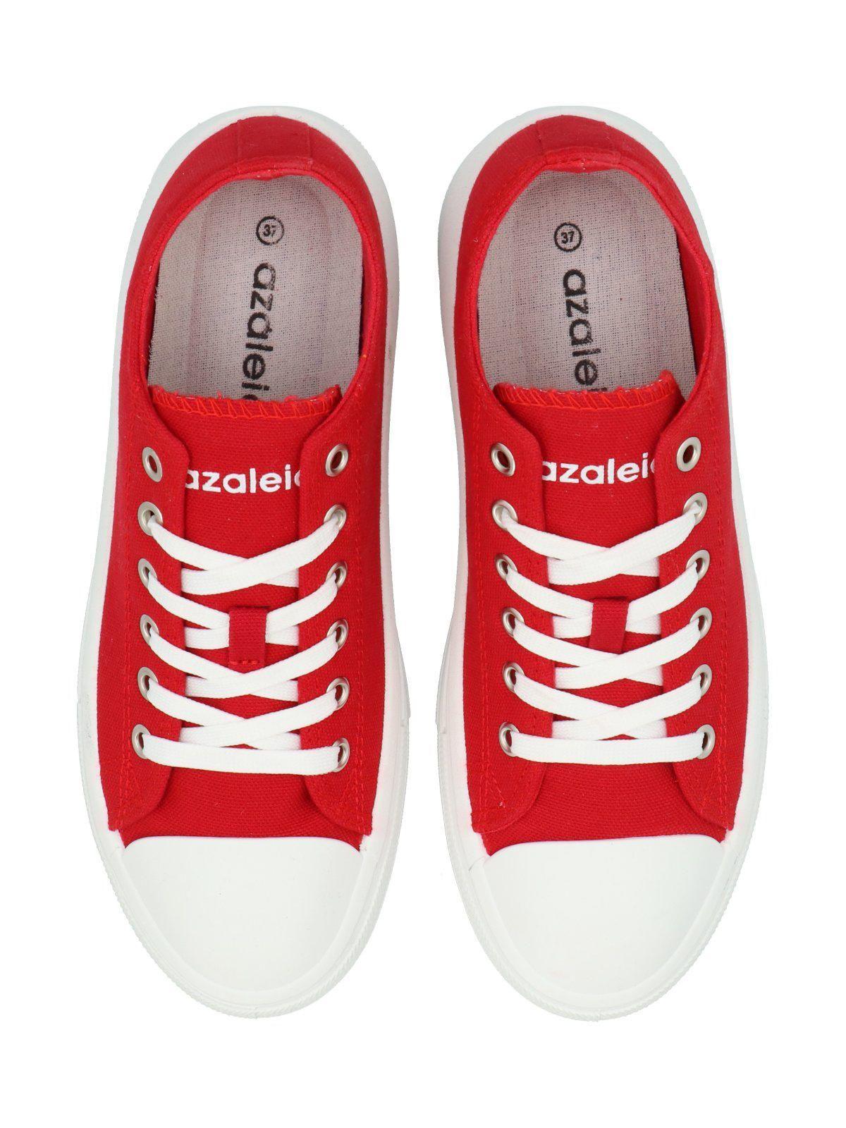 Zapatilla Mujer Lona Rojo-7