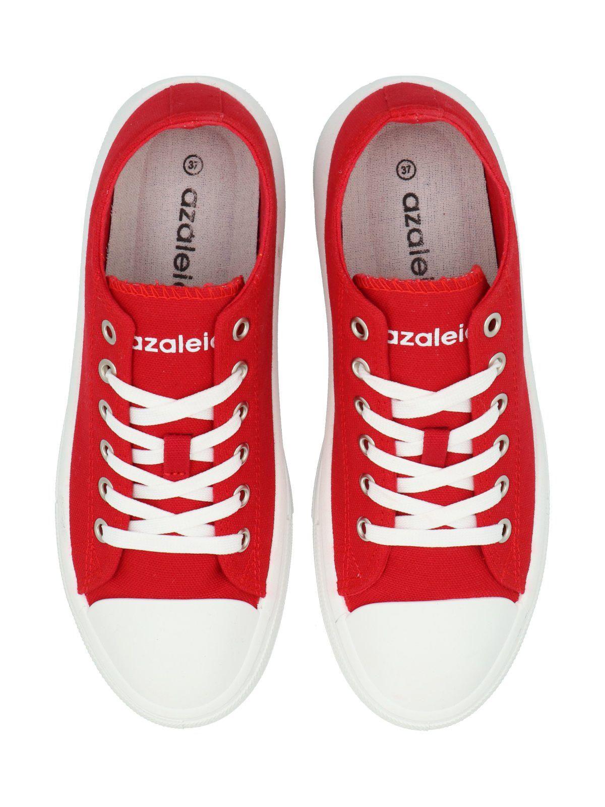 Zapatilla Mujer Lona Rojo-7
