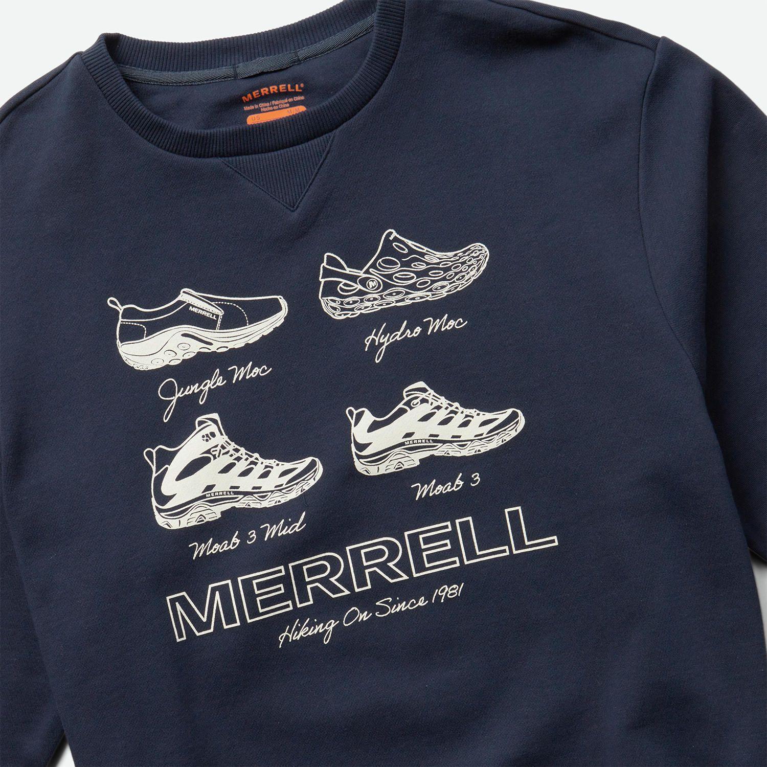 Poleron Hombre Footwear Crew Neck Azul-1