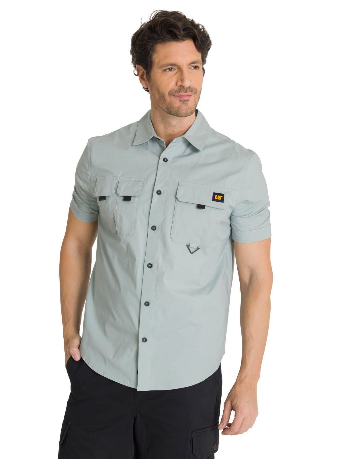 Camisa Manga Corta Hombre Utility Azul-0