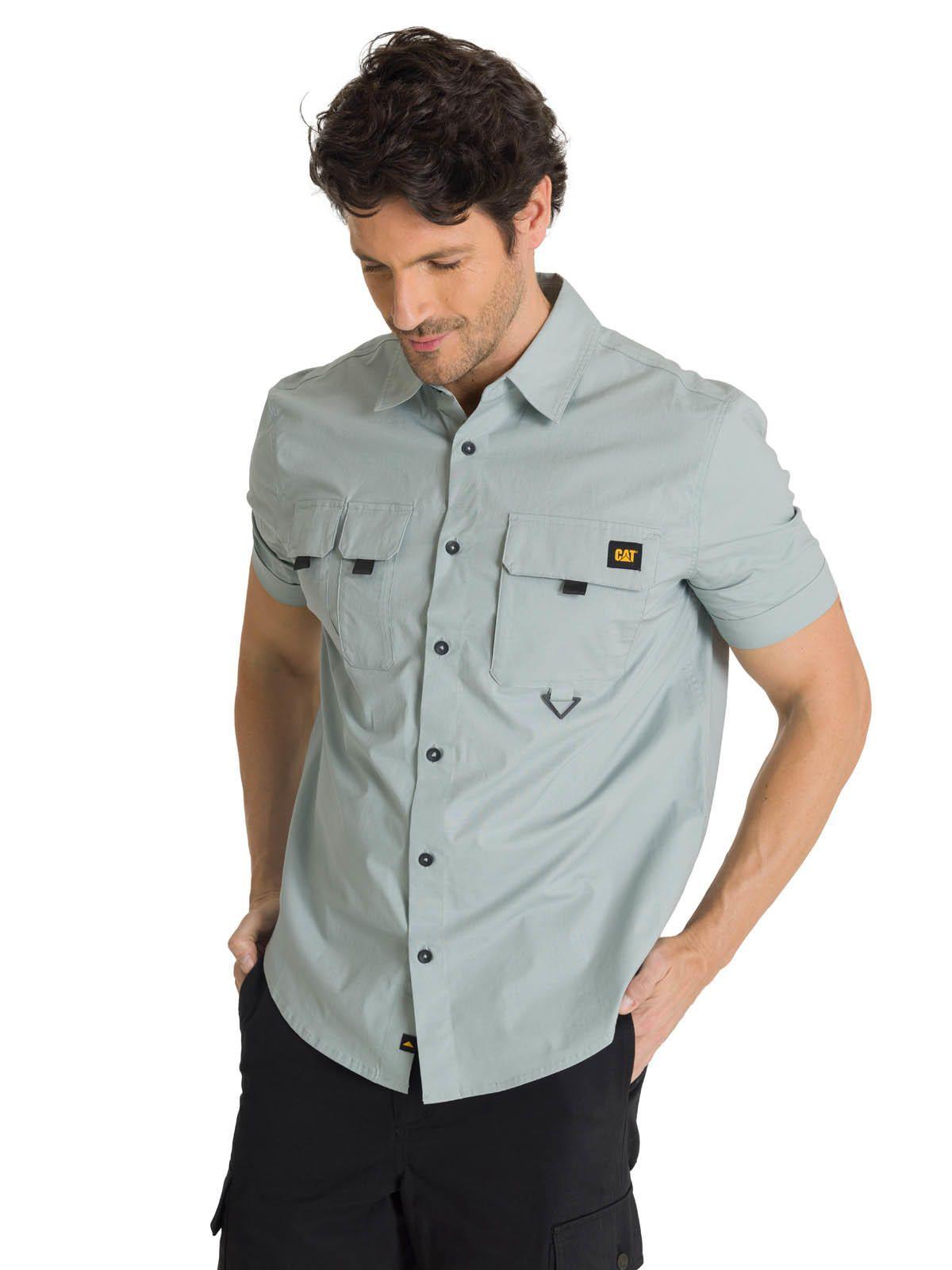 Camisa Manga Corta Hombre Utility Azul-1