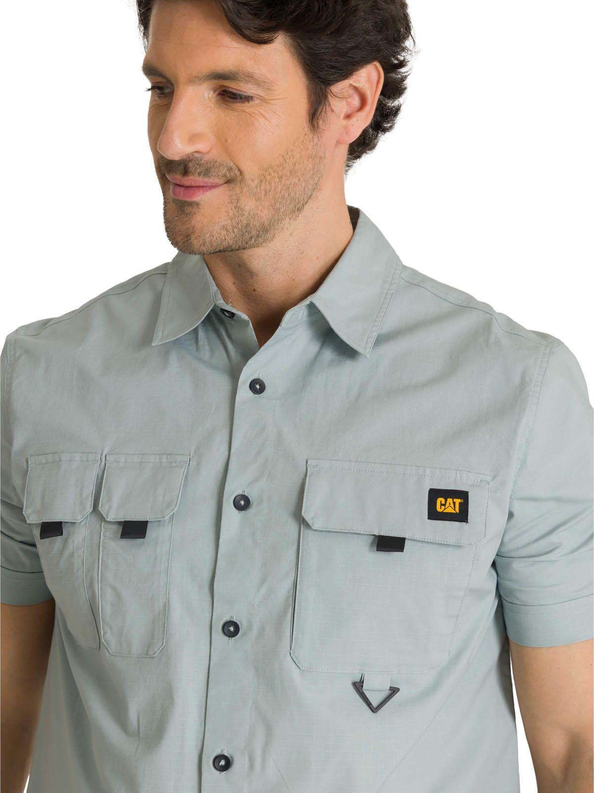 Camisa Manga Corta Hombre Utility Azul-4
