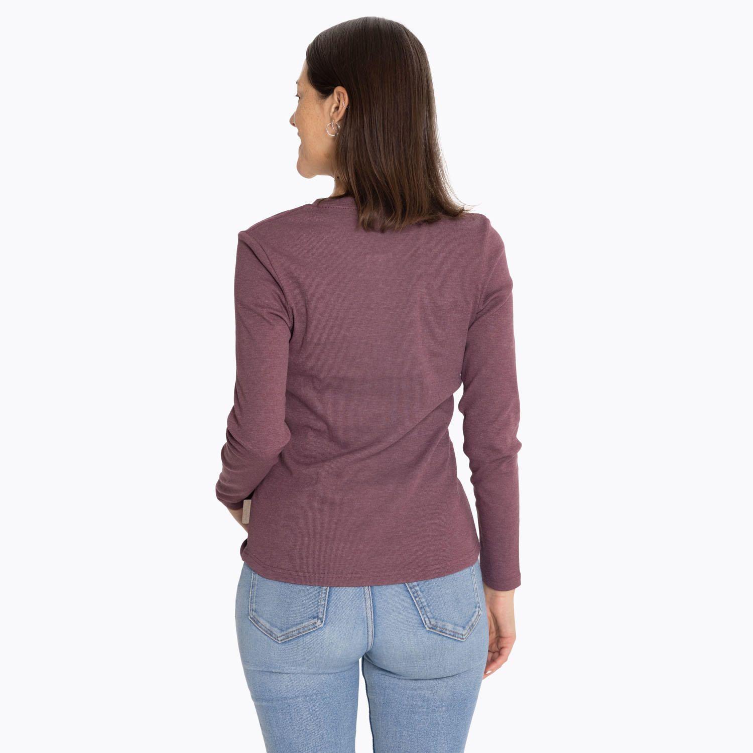 Polera Mujer Rib Burdeo-1