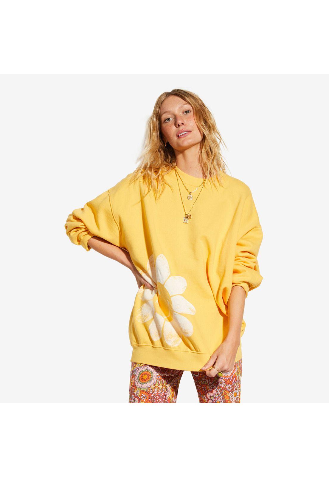 Polerón Ridin Happy Amarillo Mujer-0