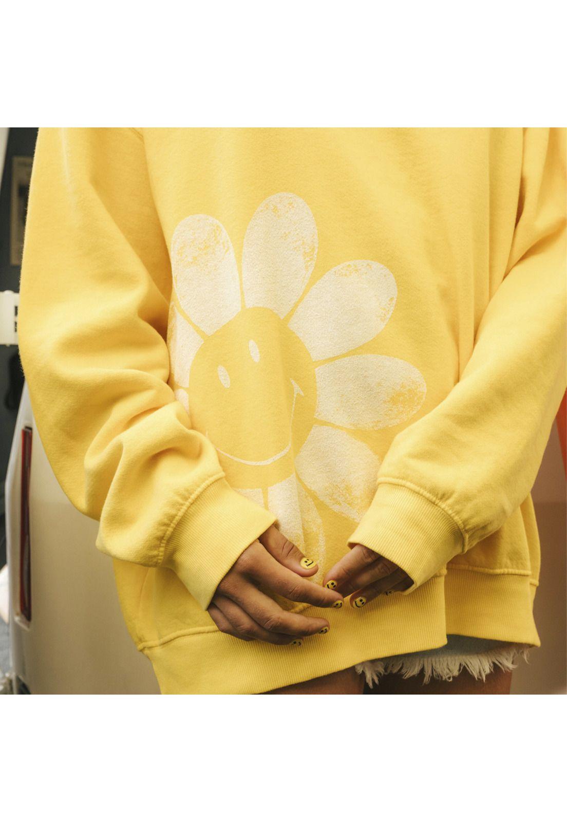 Polerón Ridin Happy Amarillo Mujer-4