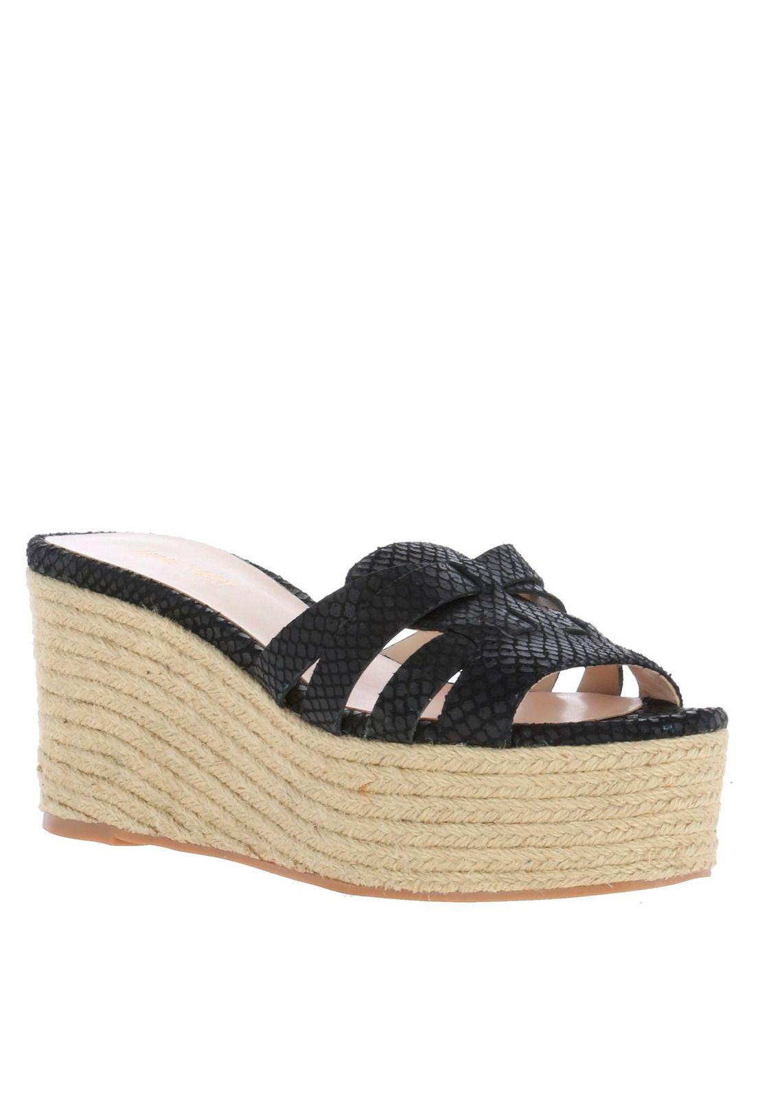 Sandalia Eleena Negro Mujer-0