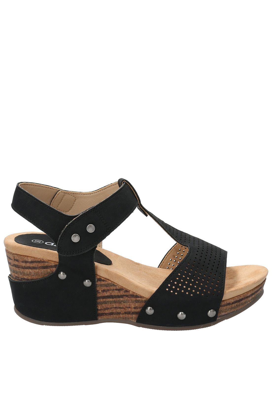 Sandalia Georgian Negro Mujer-2