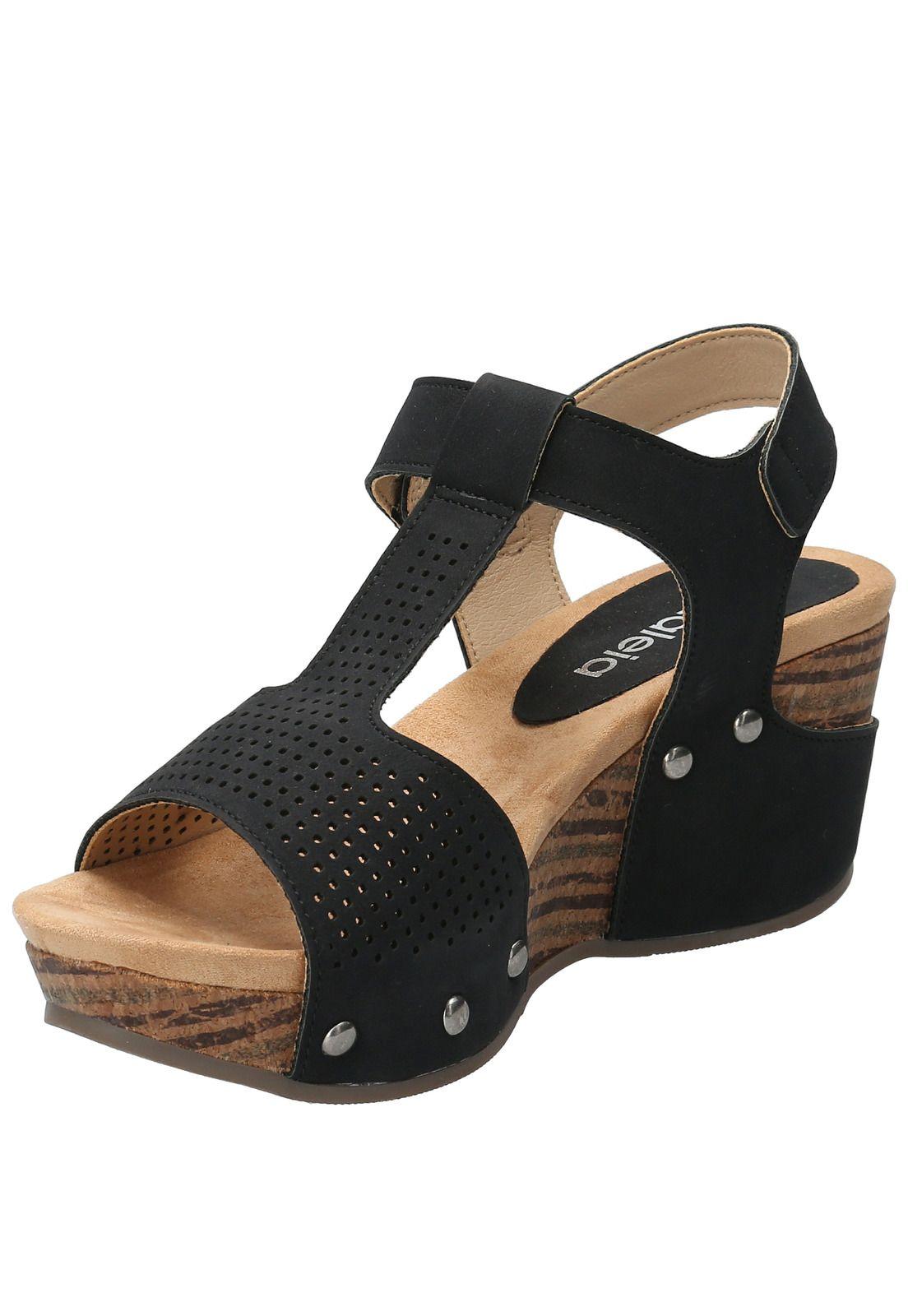 Sandalia Georgian Negro Mujer-4