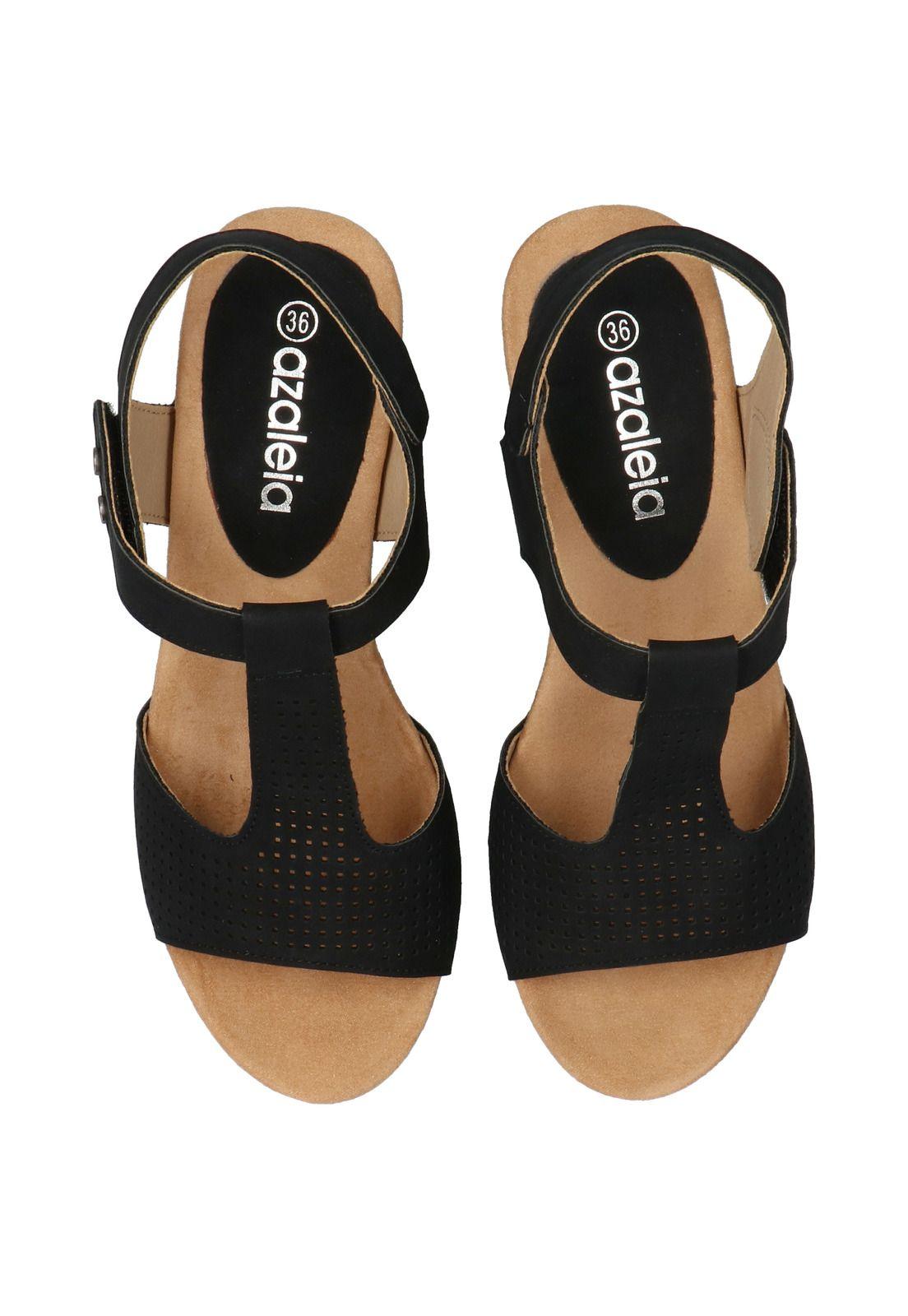 Sandalia Georgian Negro Mujer-7