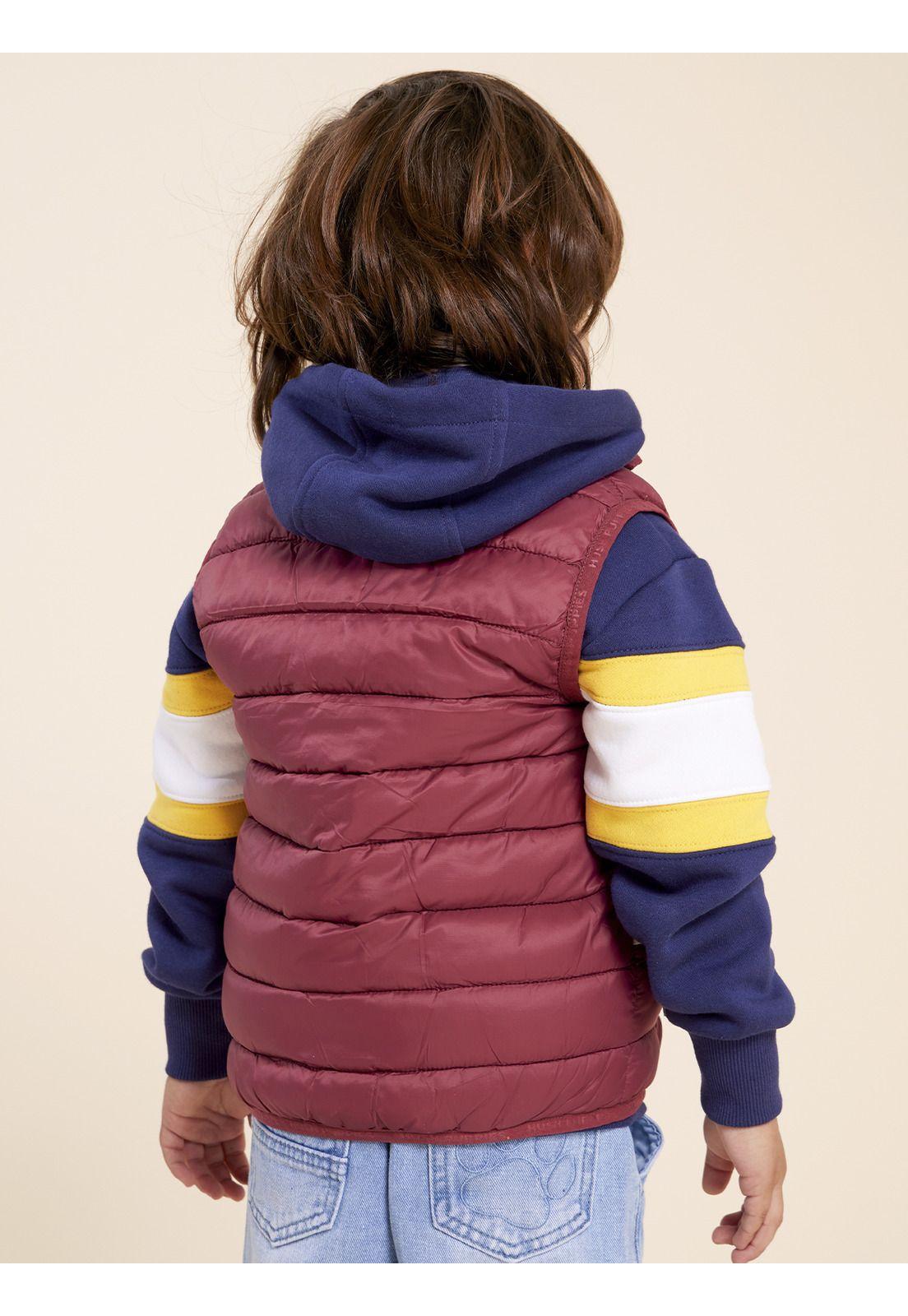 Parka Sin Manga Niño Explorer Burdeo-1