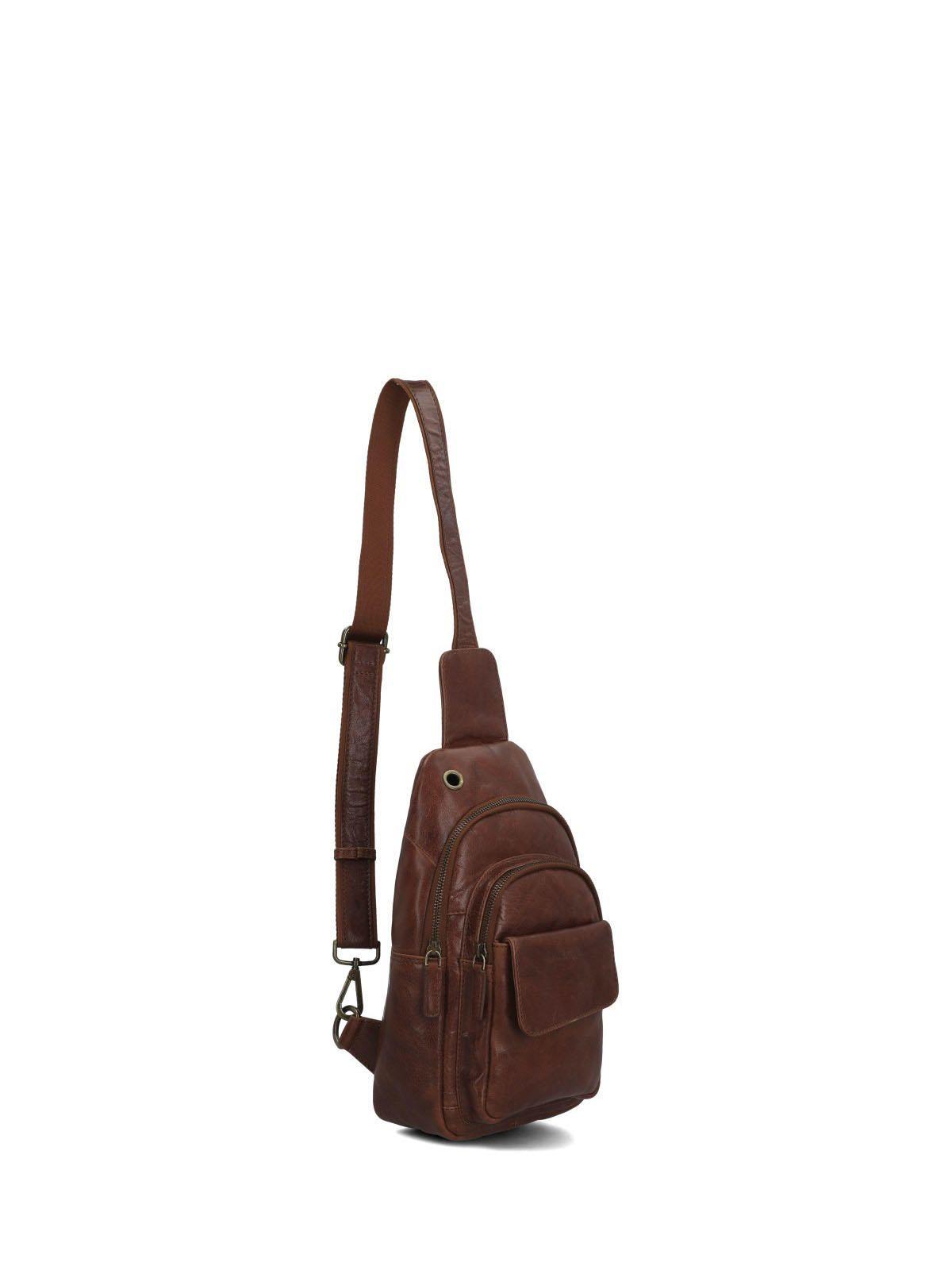 Mochila Cuero Unisex St Gunther Cross Café-2