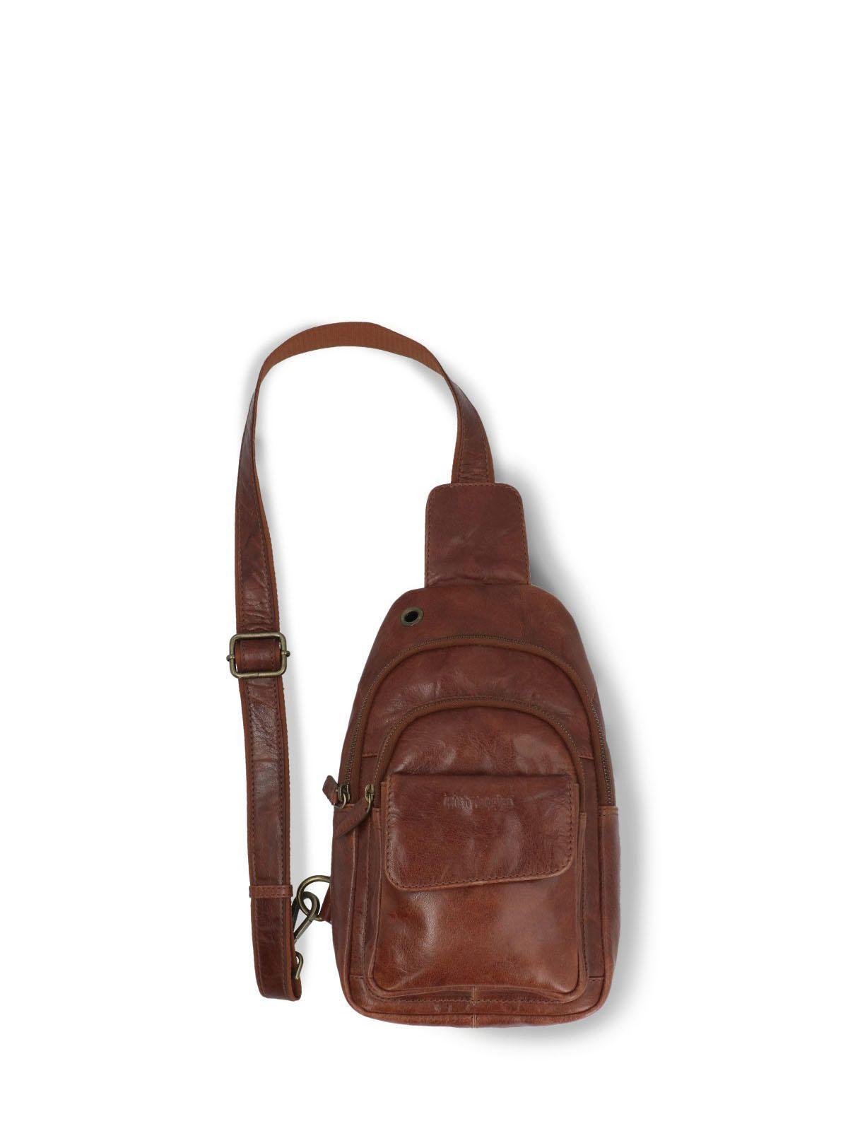 Mochila Cuero Unisex St Gunther Cross Café-4