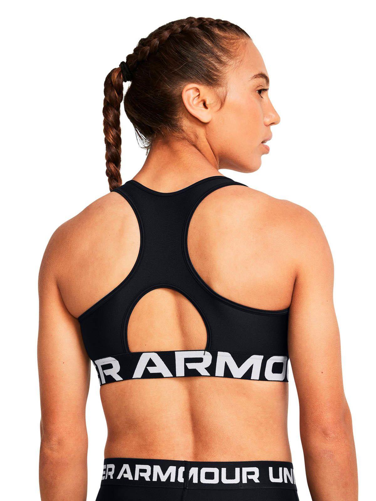 Sostén dep HeatGear® Armor Mid mujer Negro-4