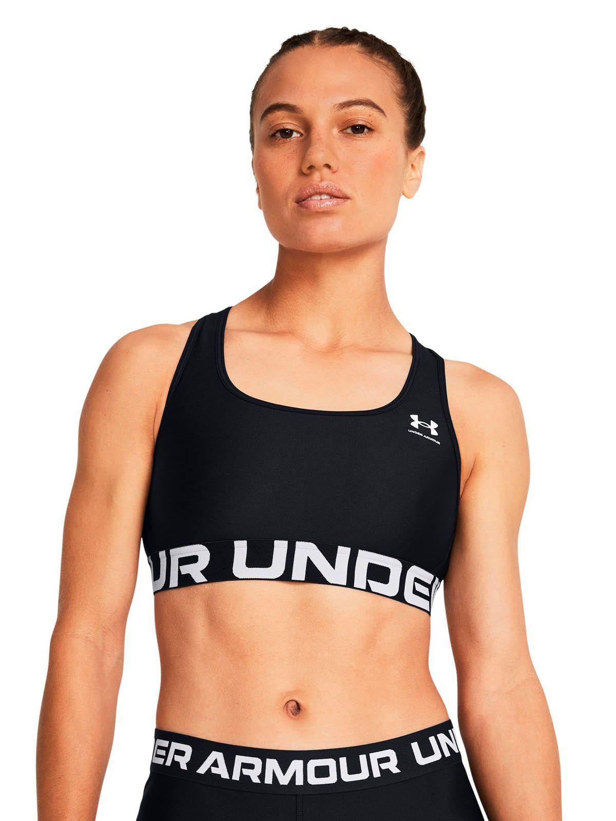 Sostén dep HeatGear® Armor Mid mujer Negro-3