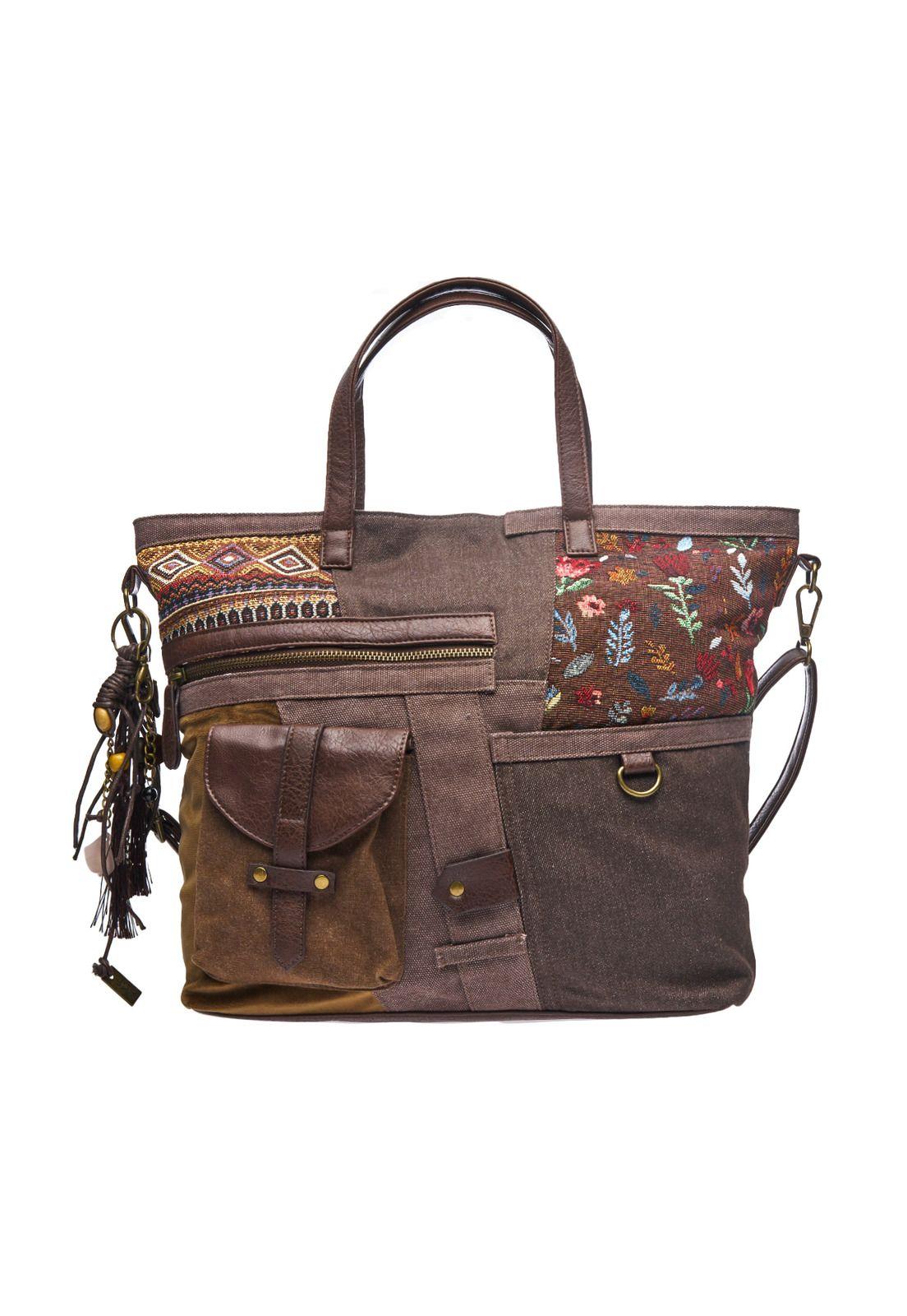 Cartera Mujer Praga Tote Café-0