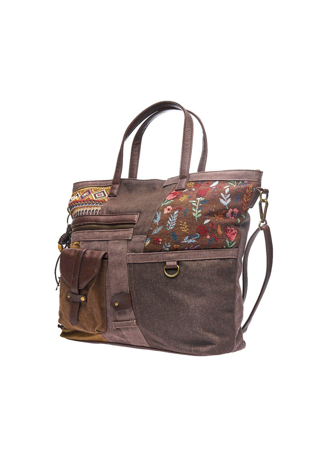 Cartera Mujer Praga Tote Café-1