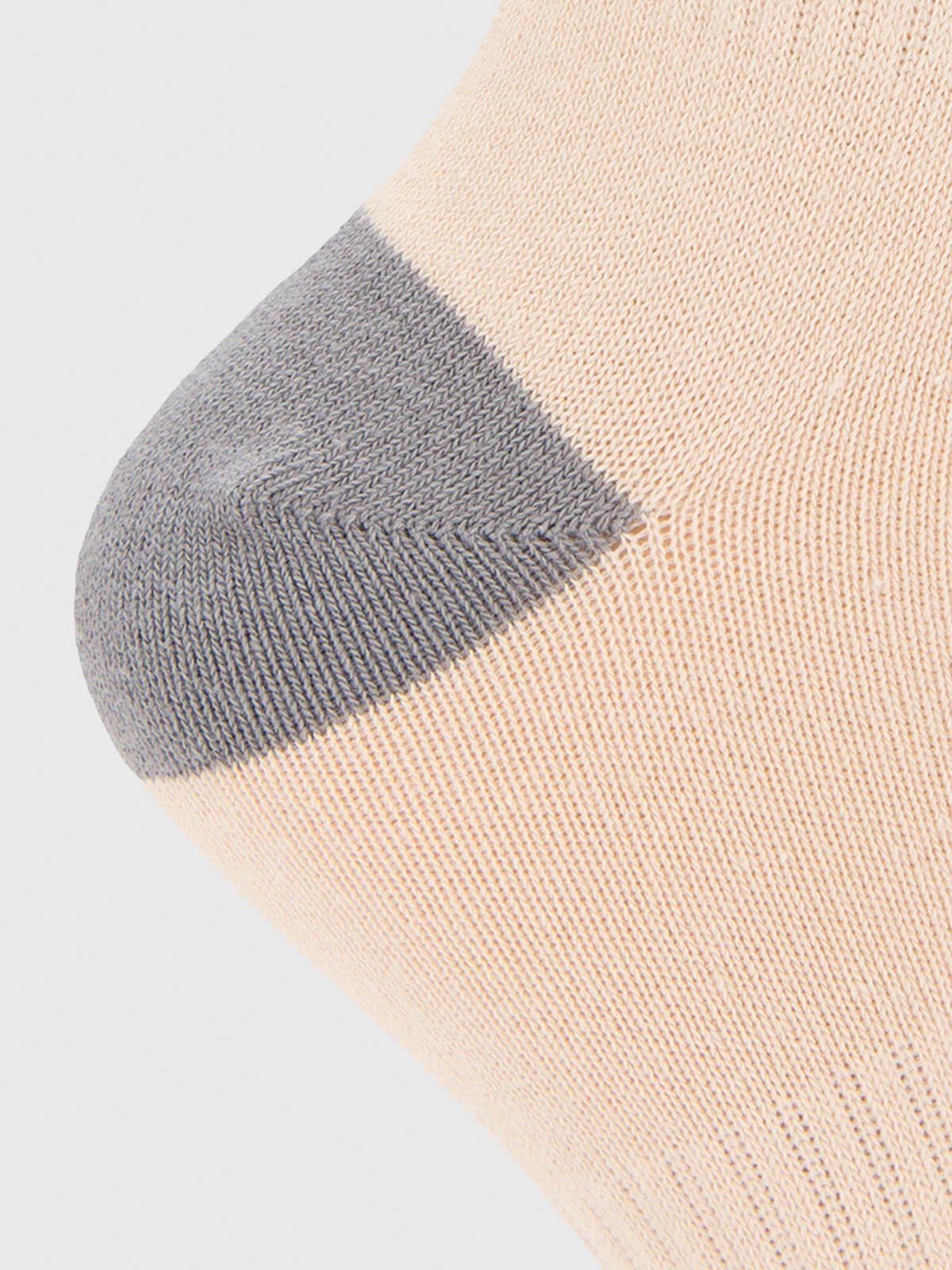 Calcetin Algodón Mujer Color Beige/Crudo-2