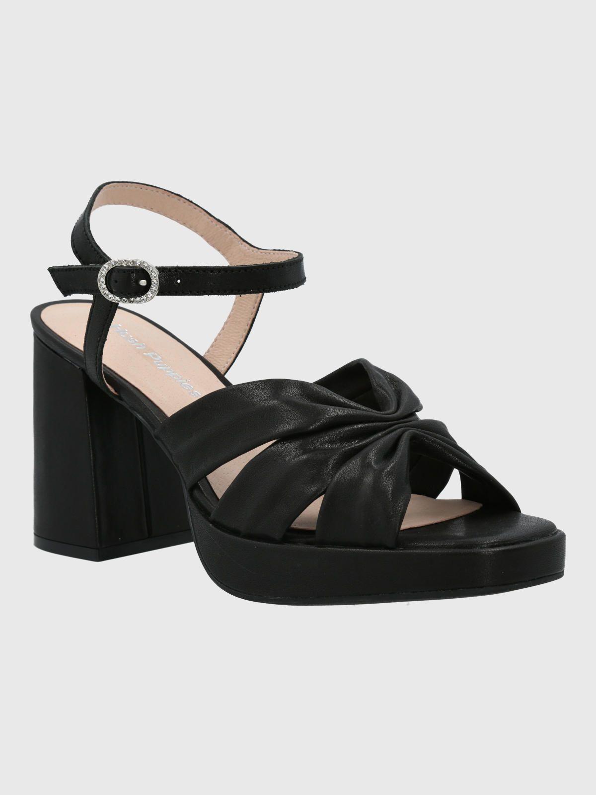 Sandalia Mujer Cuero Berfolte Negra-0