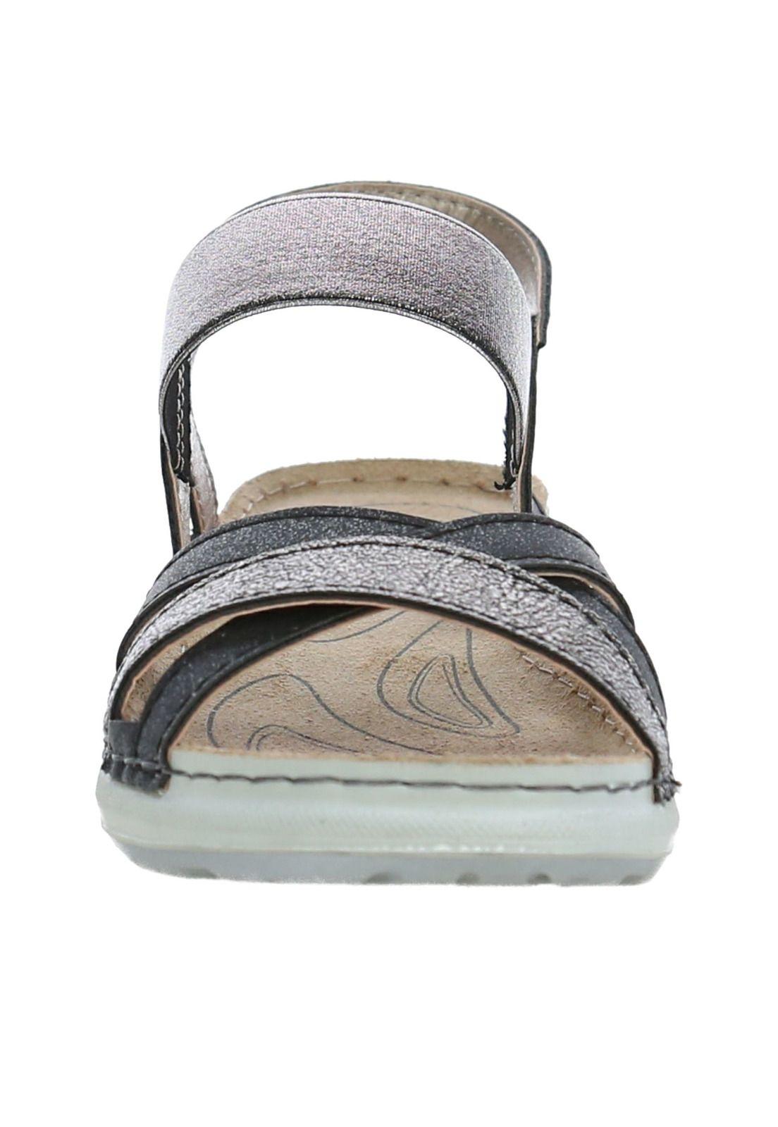 Sandalia  Berlin Plateado-2