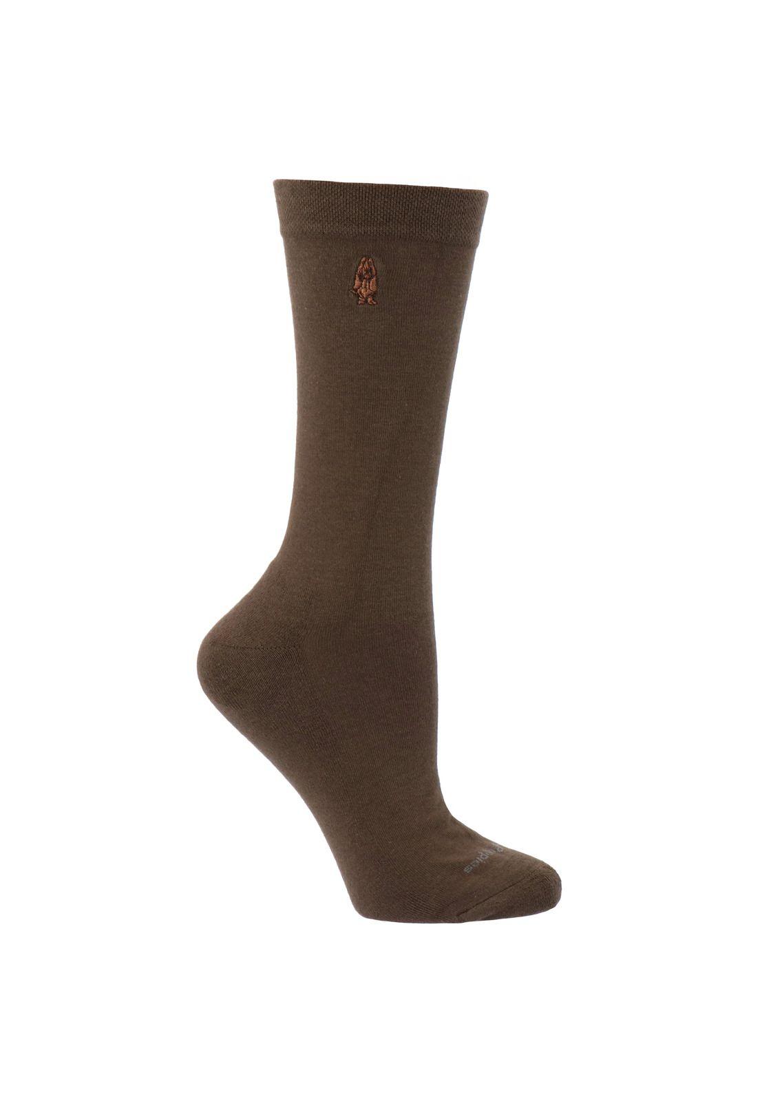 Calcetín Algodón Comcuff Café Mujer-0