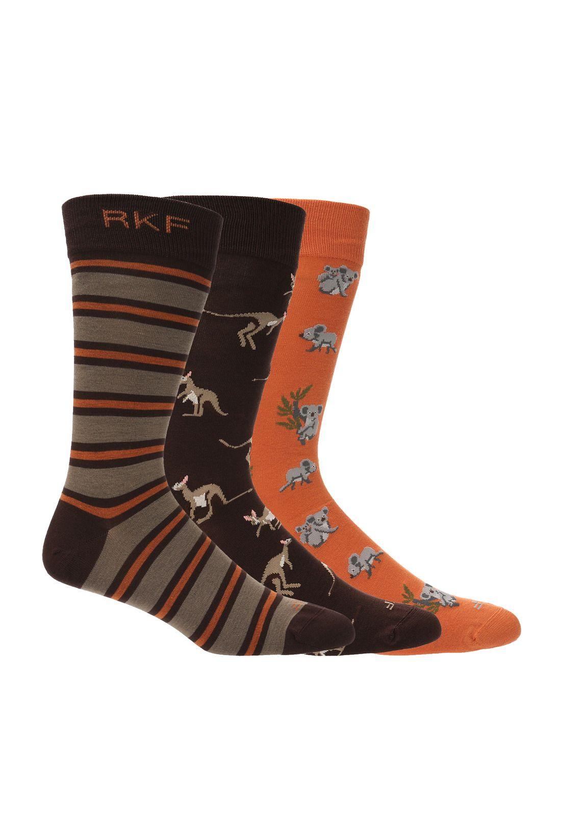 Calcetin Casual Rfv23H Pack Gift Aus Multicolor Hombre-3