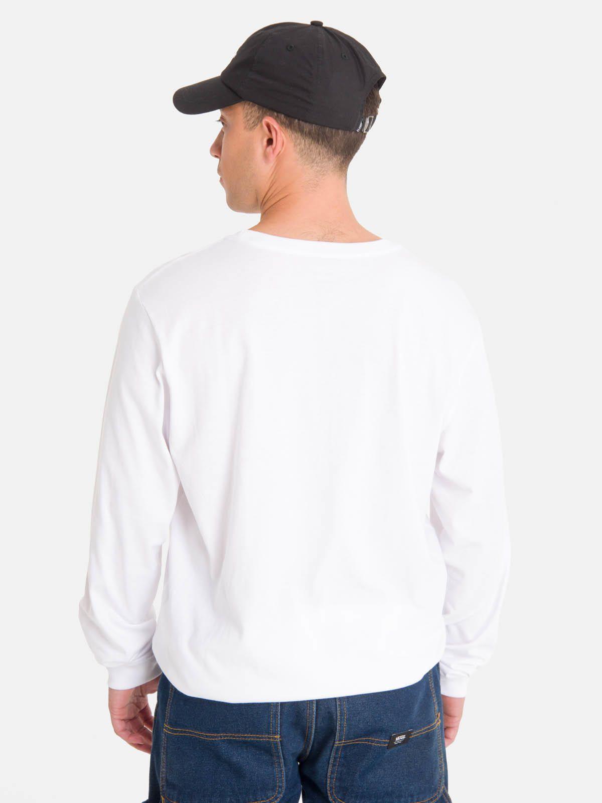 Polera M/L Hombre Essential Pocket Blanca-1