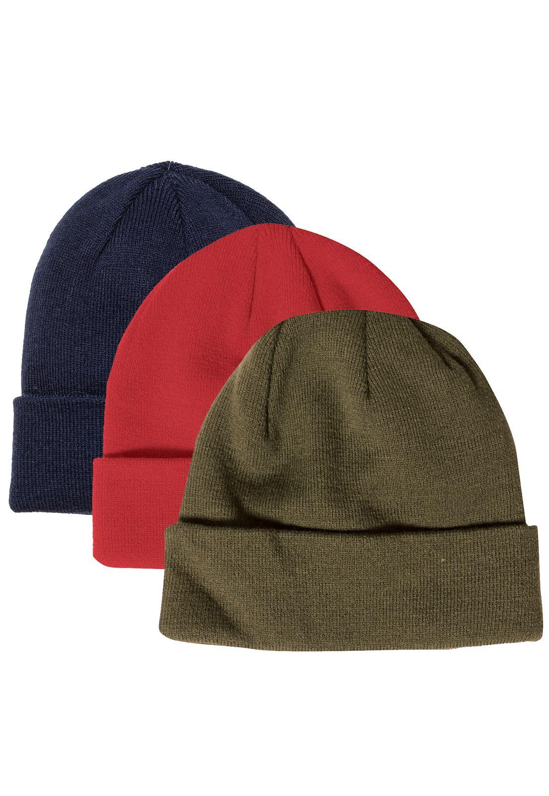 Gorro Lana Hombre 3 Pack Beanie Multicolor-0