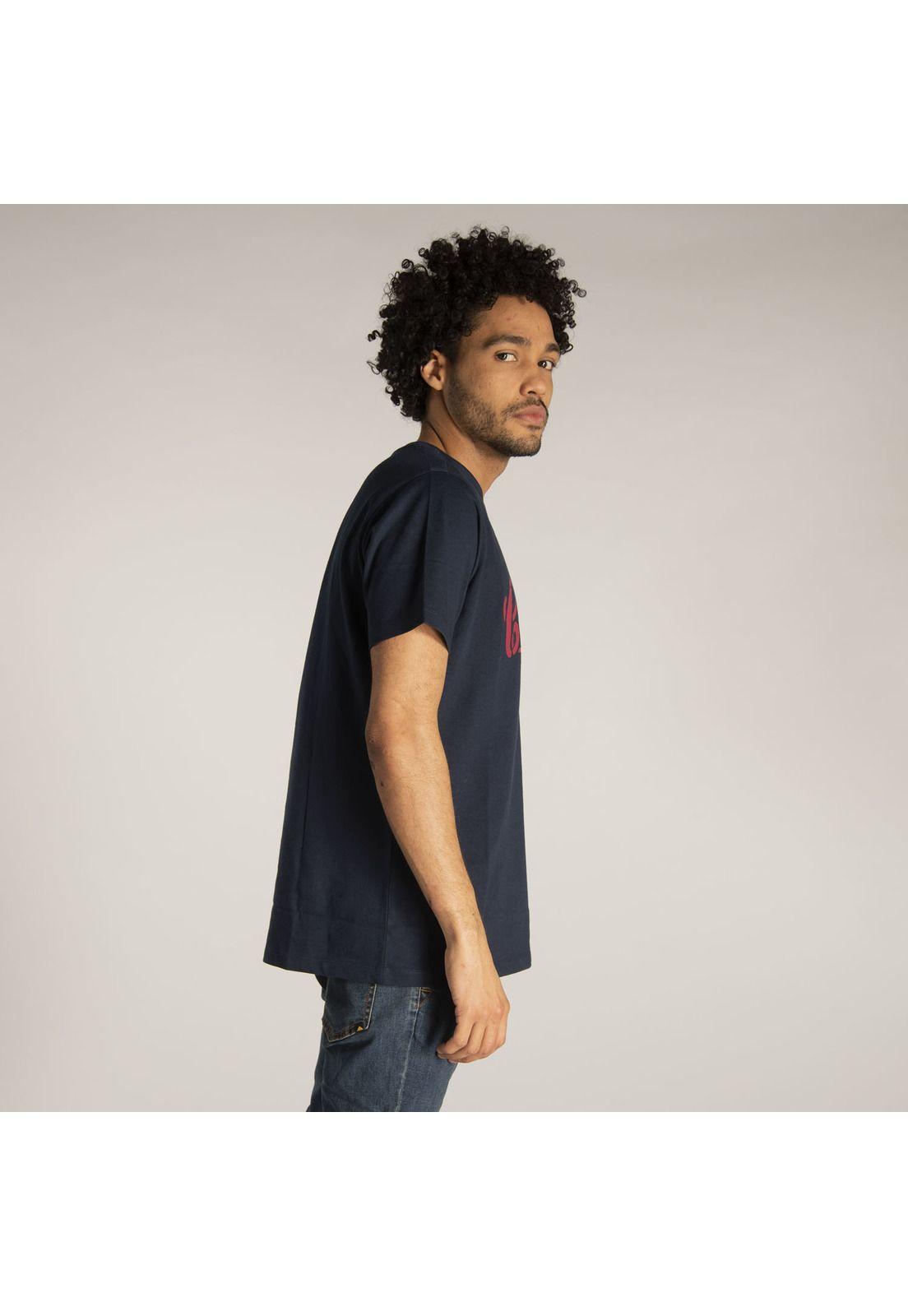 Polera M/C Hombre Fdtn Distressed Trac Azul-1