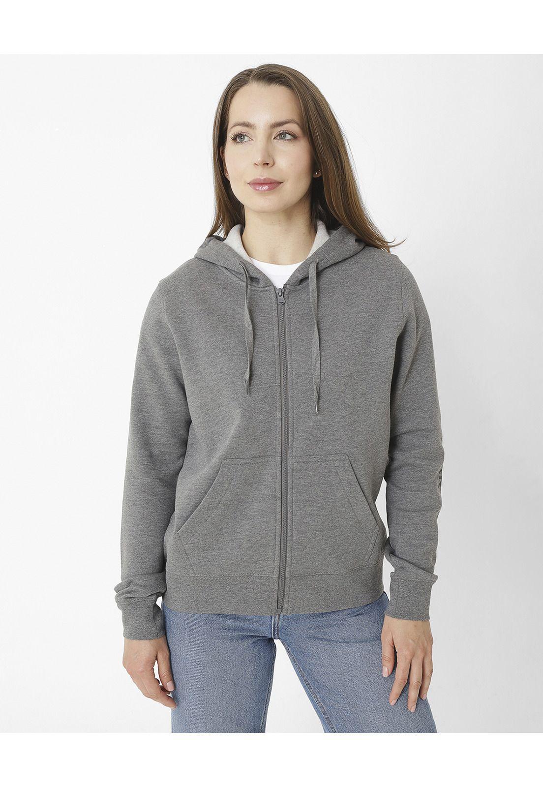 Polerón con gorro Fleece Caterpillar F Negro Mujer-0