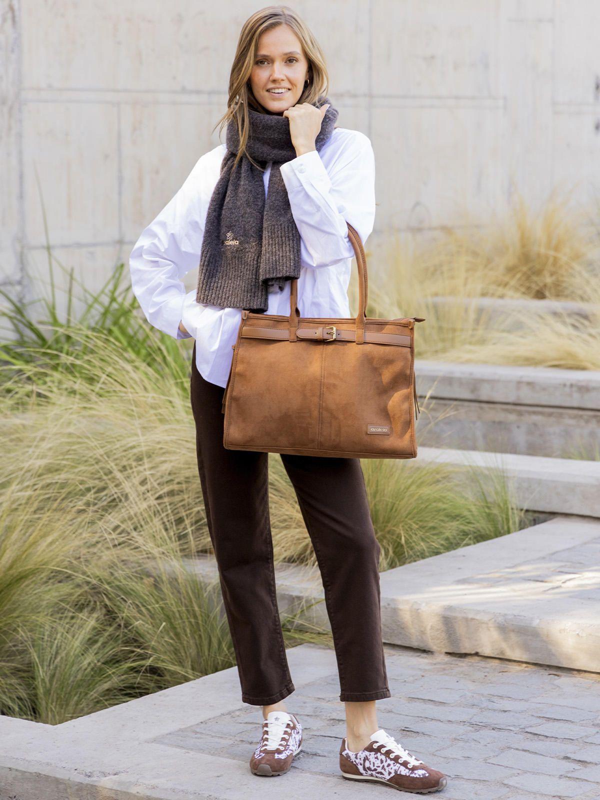 Cartera Mujer Nina Tote Café-1