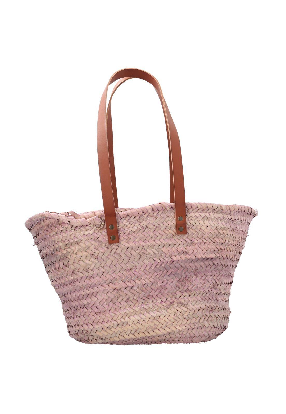 Cartera Rafia Mujer RKF Malaga Rosado-2