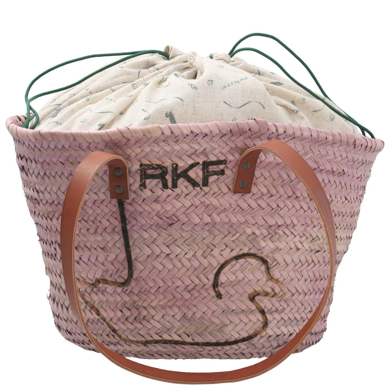 Cartera Rafia Mujer RKF Malaga Rosado-3