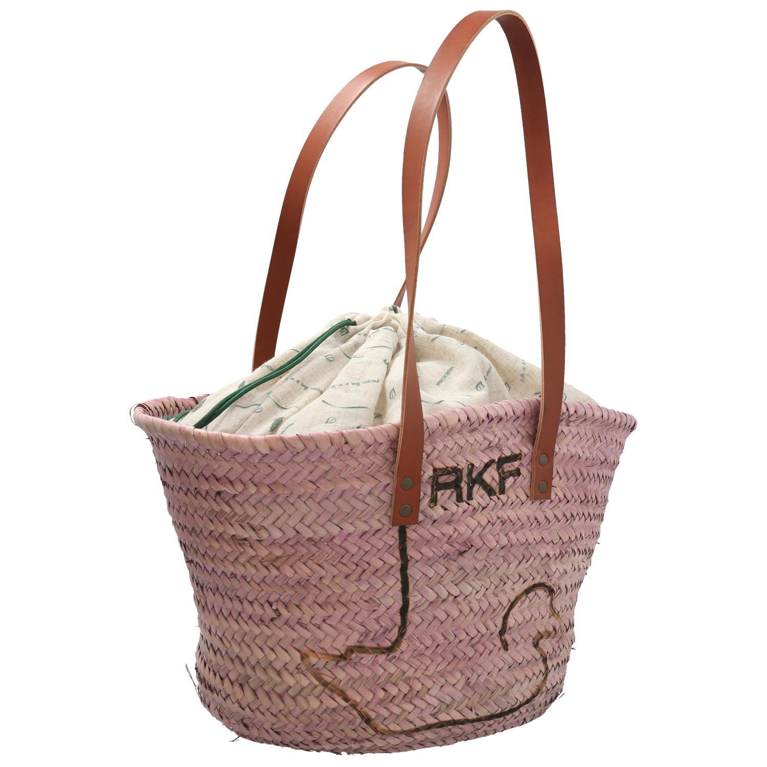 Cartera Rafia Mujer RKF Malaga Rosado-4