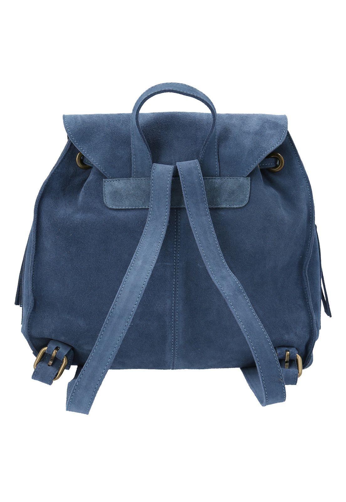 Mochila Cuero  Arantza Back Azul-2
