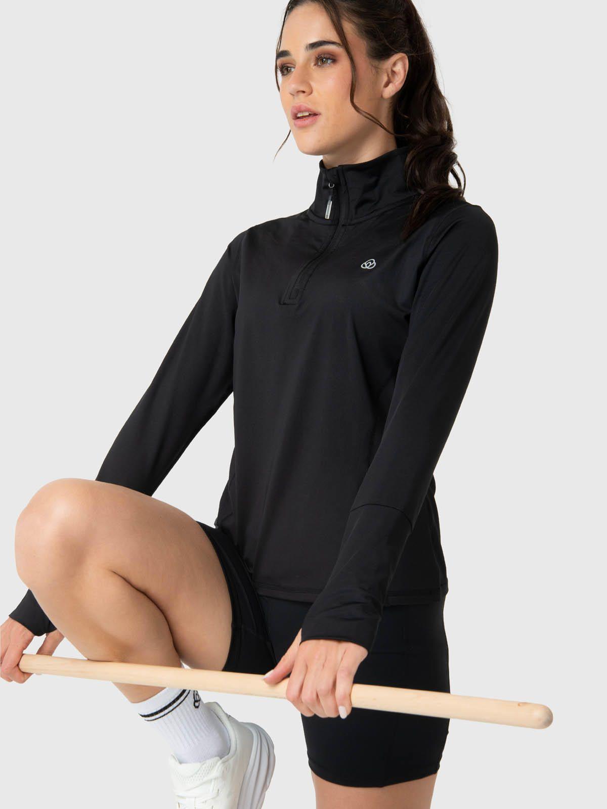 Polerón Half Zip Rec Negro-0