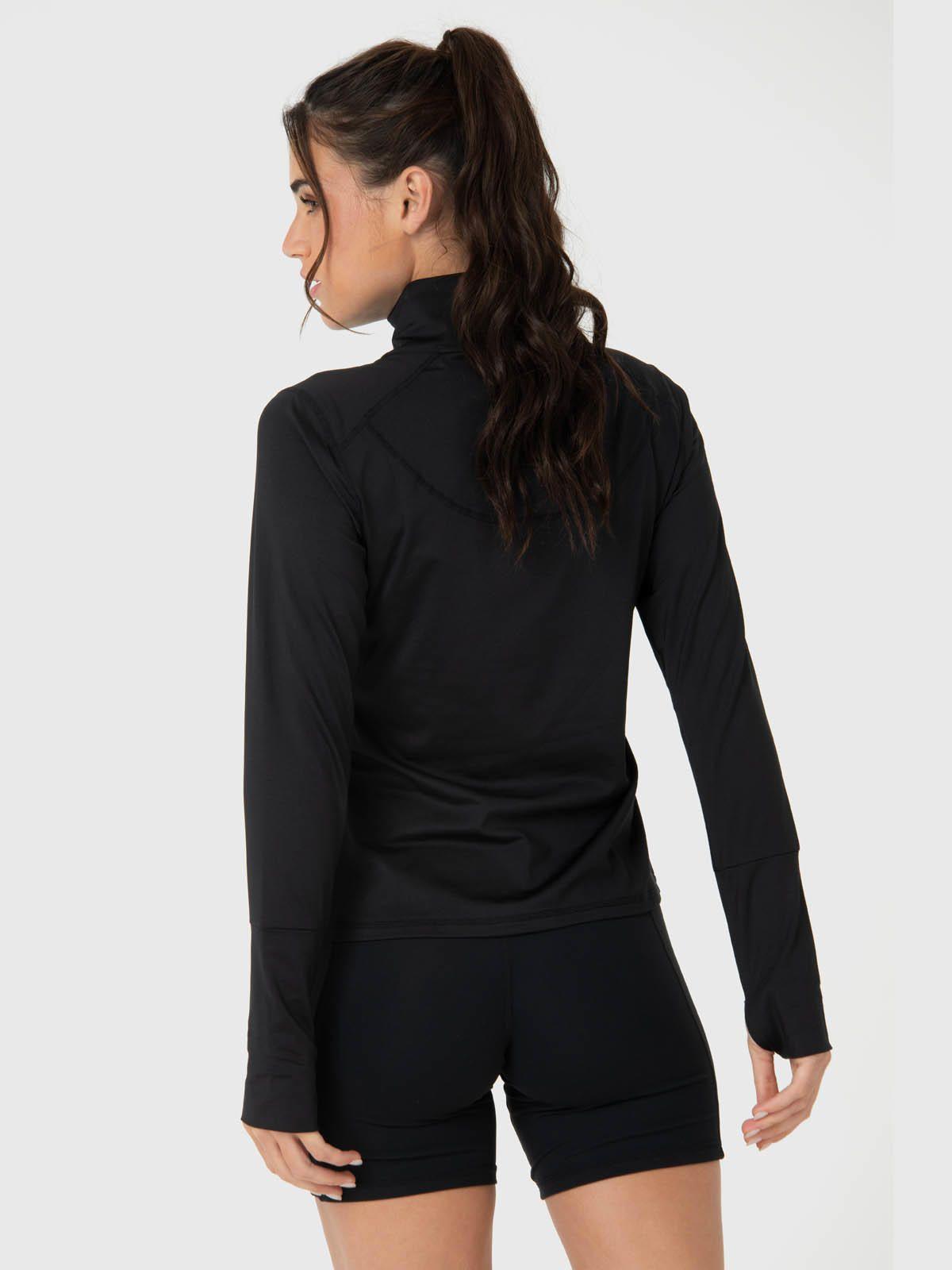 Polerón Half Zip Rec Negro-3