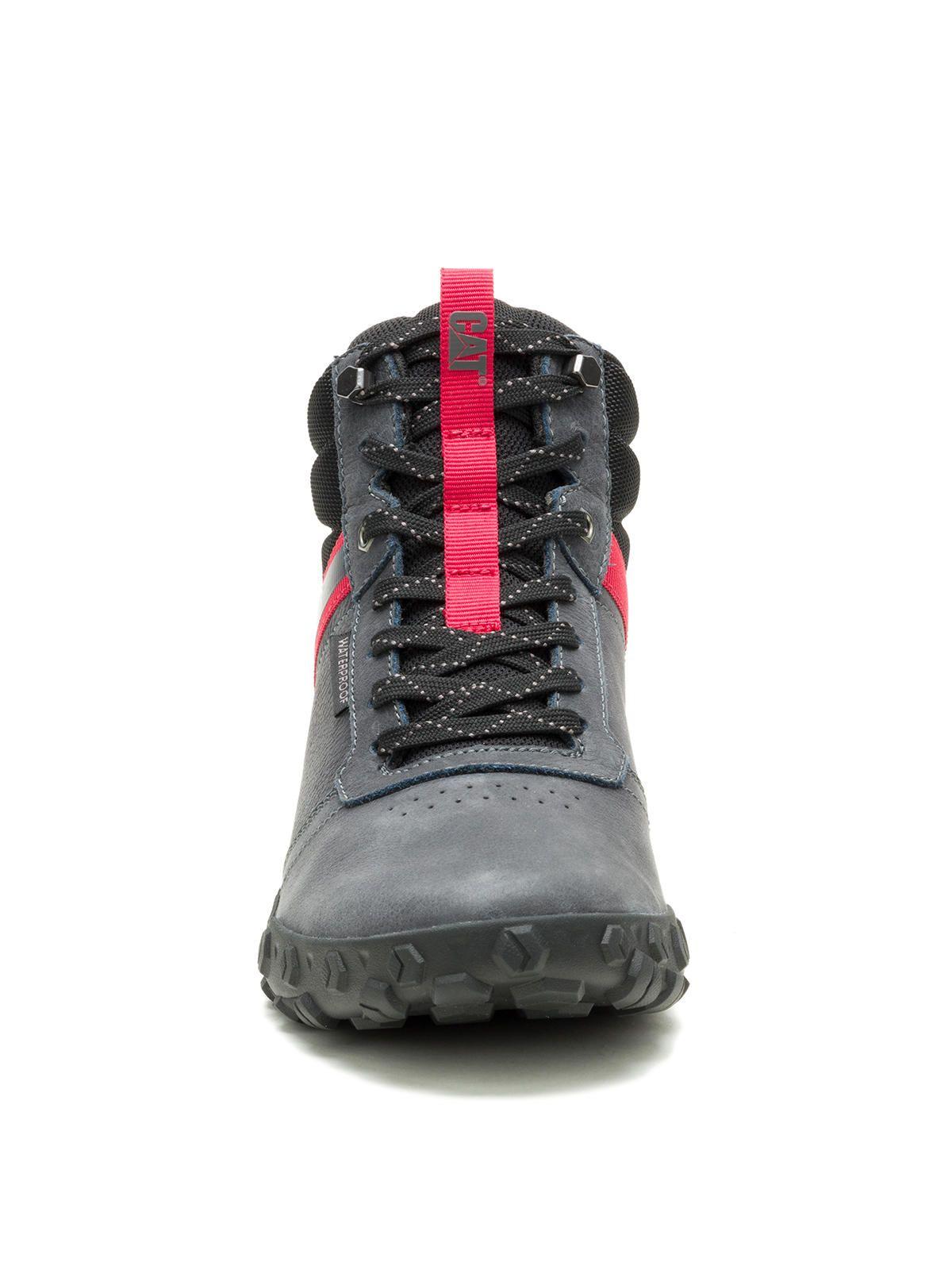 Zapatilla C/Caña Cuero Hombre Hex Ready Mid Wp Gris-4