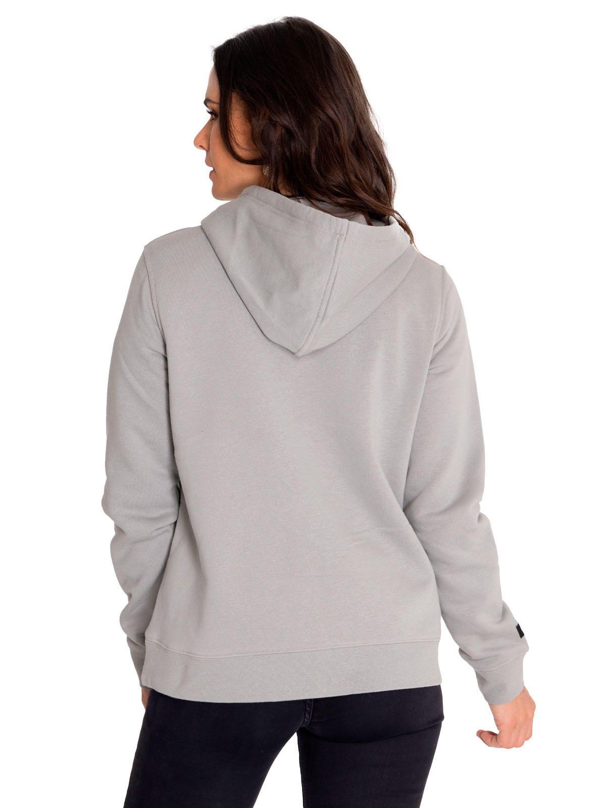 Polerón Mujer Fleece Pullover Hoodie Gris-3