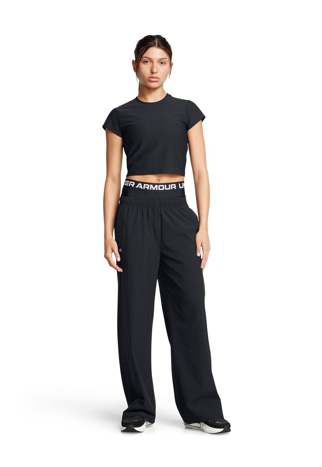 Pantalones anchos Rival para mujer Negro-5